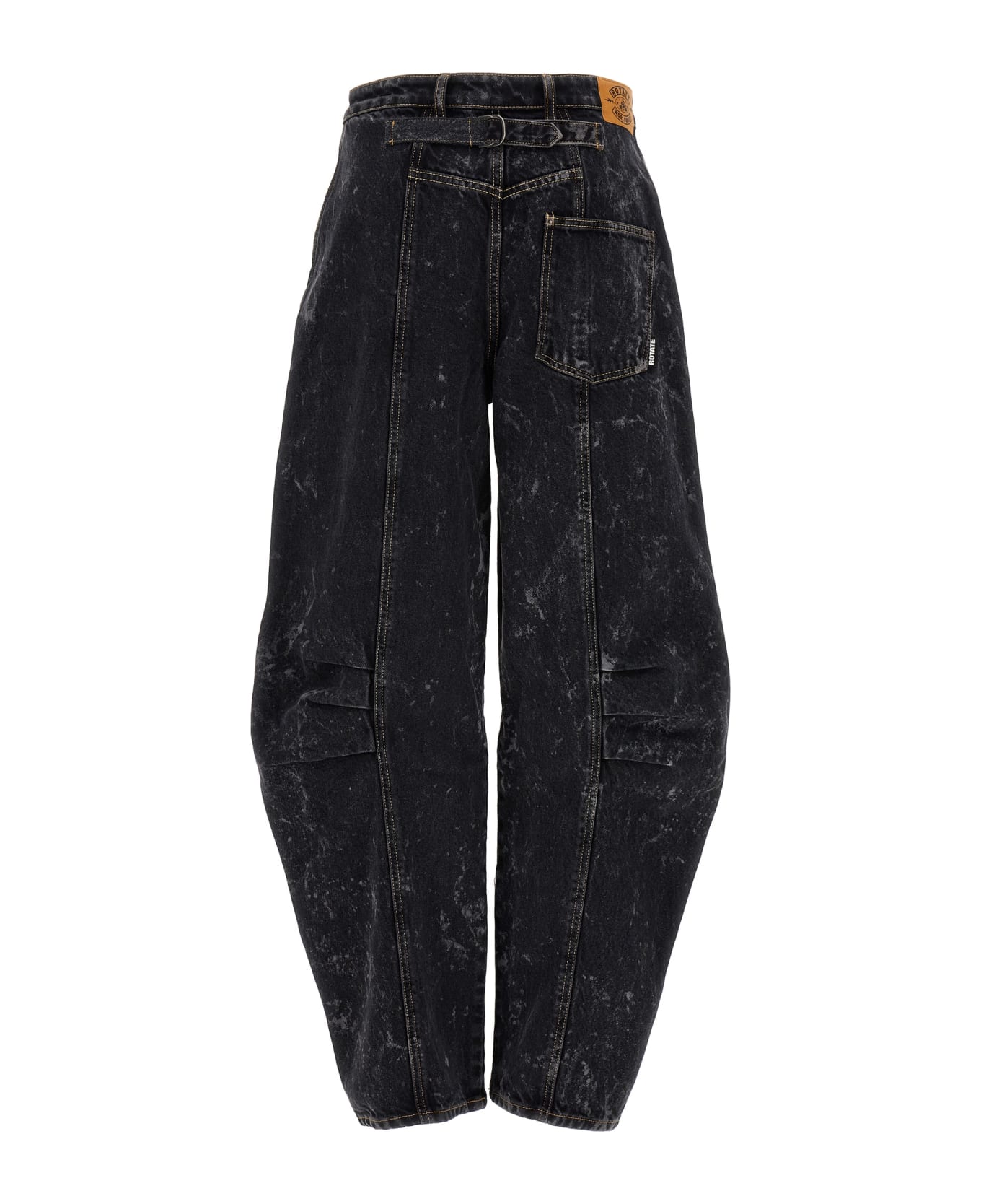 Rotate by Birger Christensen 'washed Twill Wide' Jeans - Nero
