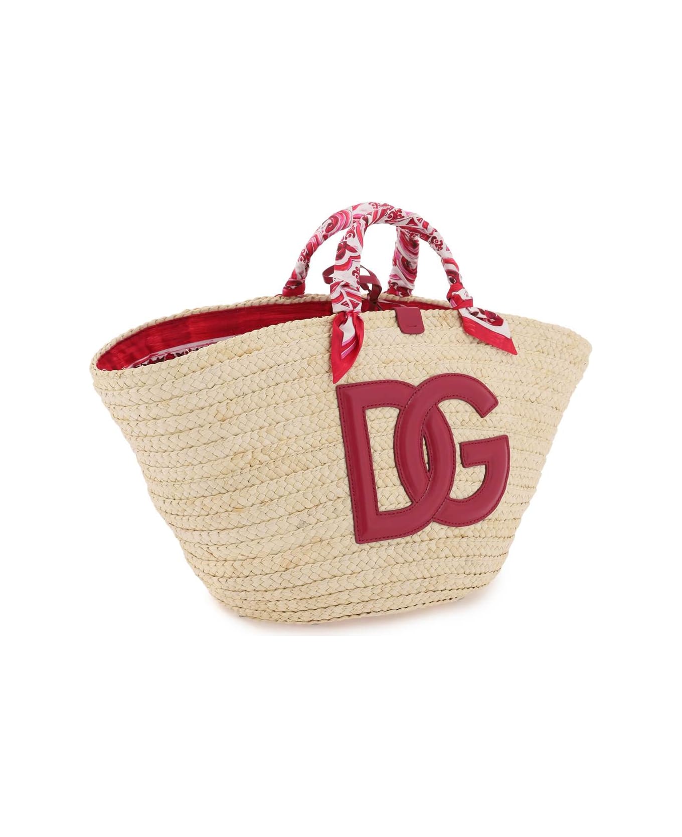 Dolce & Gabbana 'kendra' Midi Shopping Bag - AZULEJOS FDO FUCSIA (Beige) トートバッグ