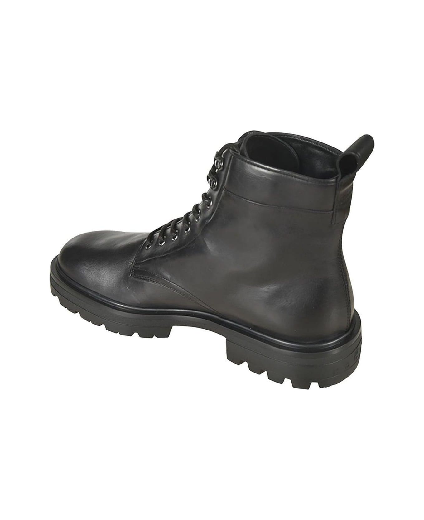 Hogan H673 Combat Boots - Black