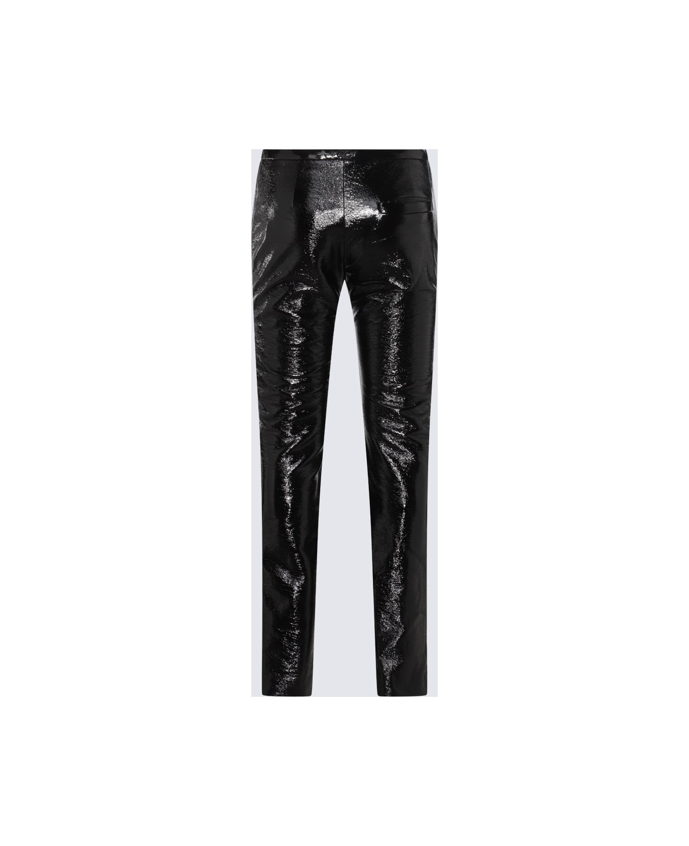 Courrèges Black Vynil Pants ボトムス