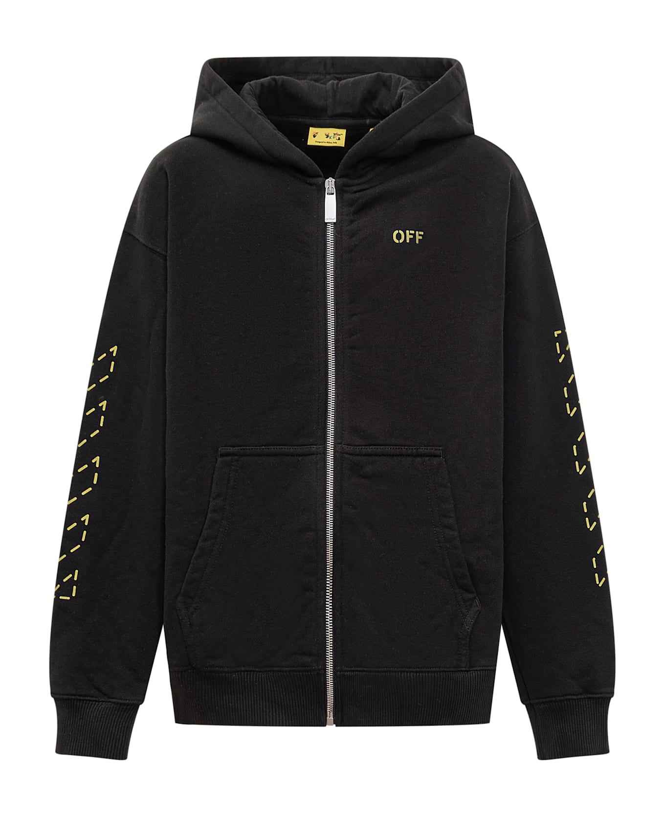 Off-White Arrow Hoodie - BLACK LIME