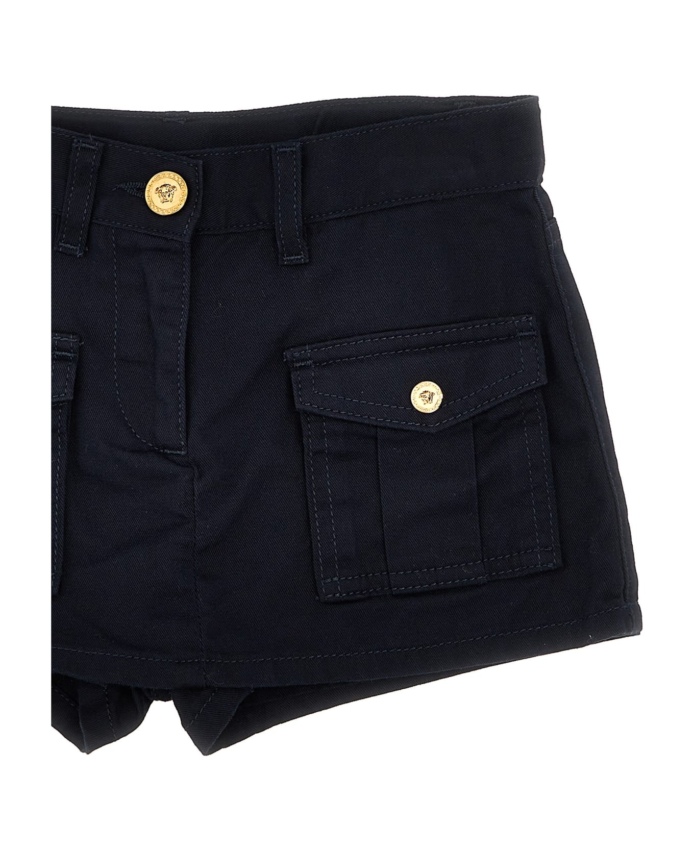 Versace Gabardine Shorts - Blue