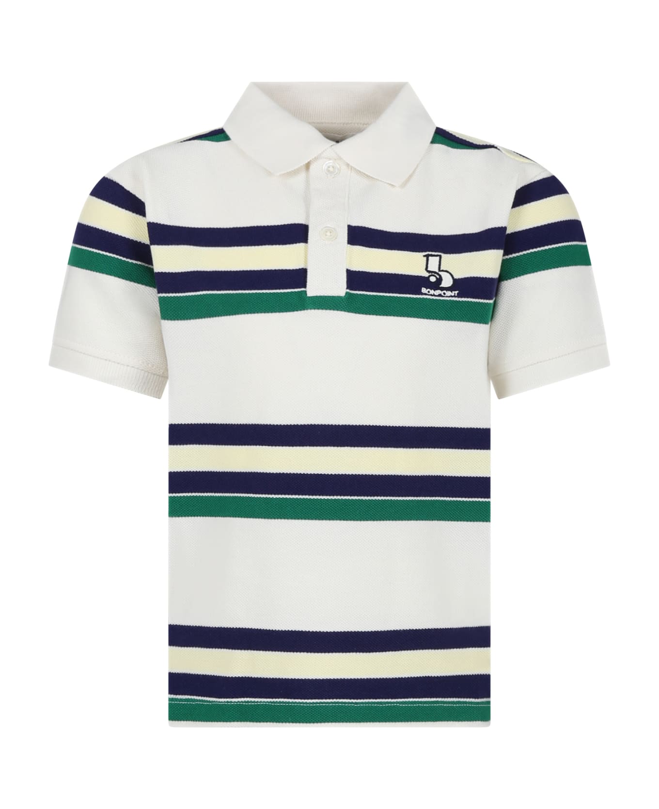 Bonpoint Ivory Shirt For Boy With Logo - White
