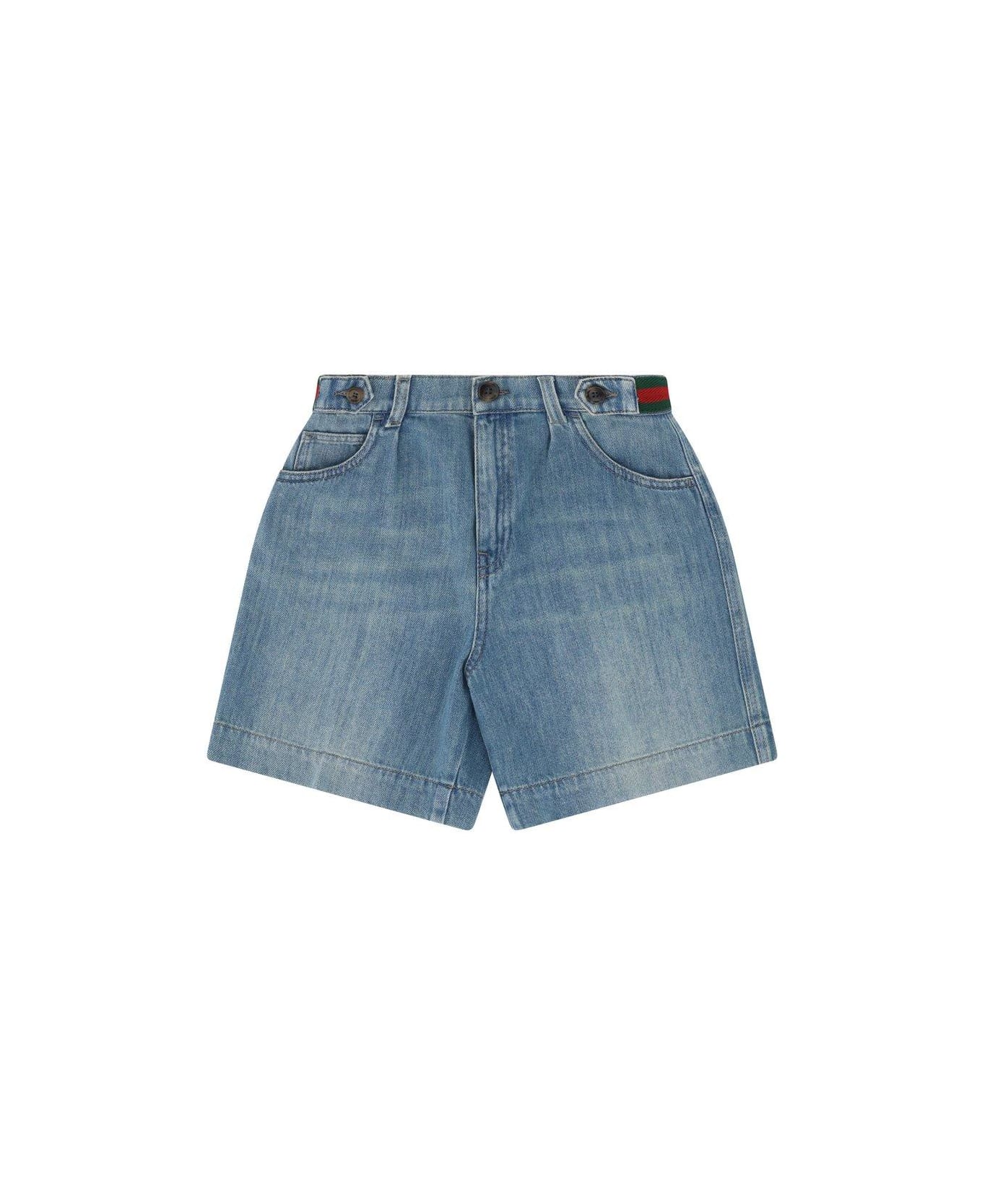 Gucci Denim Bermuda Shorts - Blue ボトムス