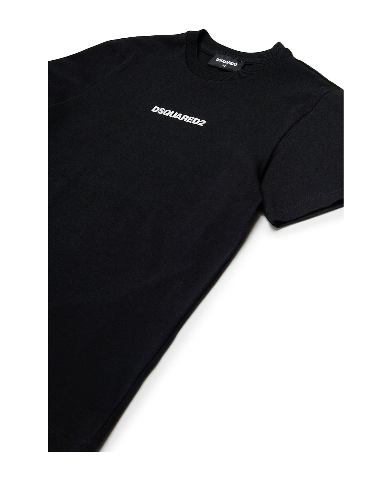 Dsquared2 Logo Detailed Crewneck T-shirt - Black