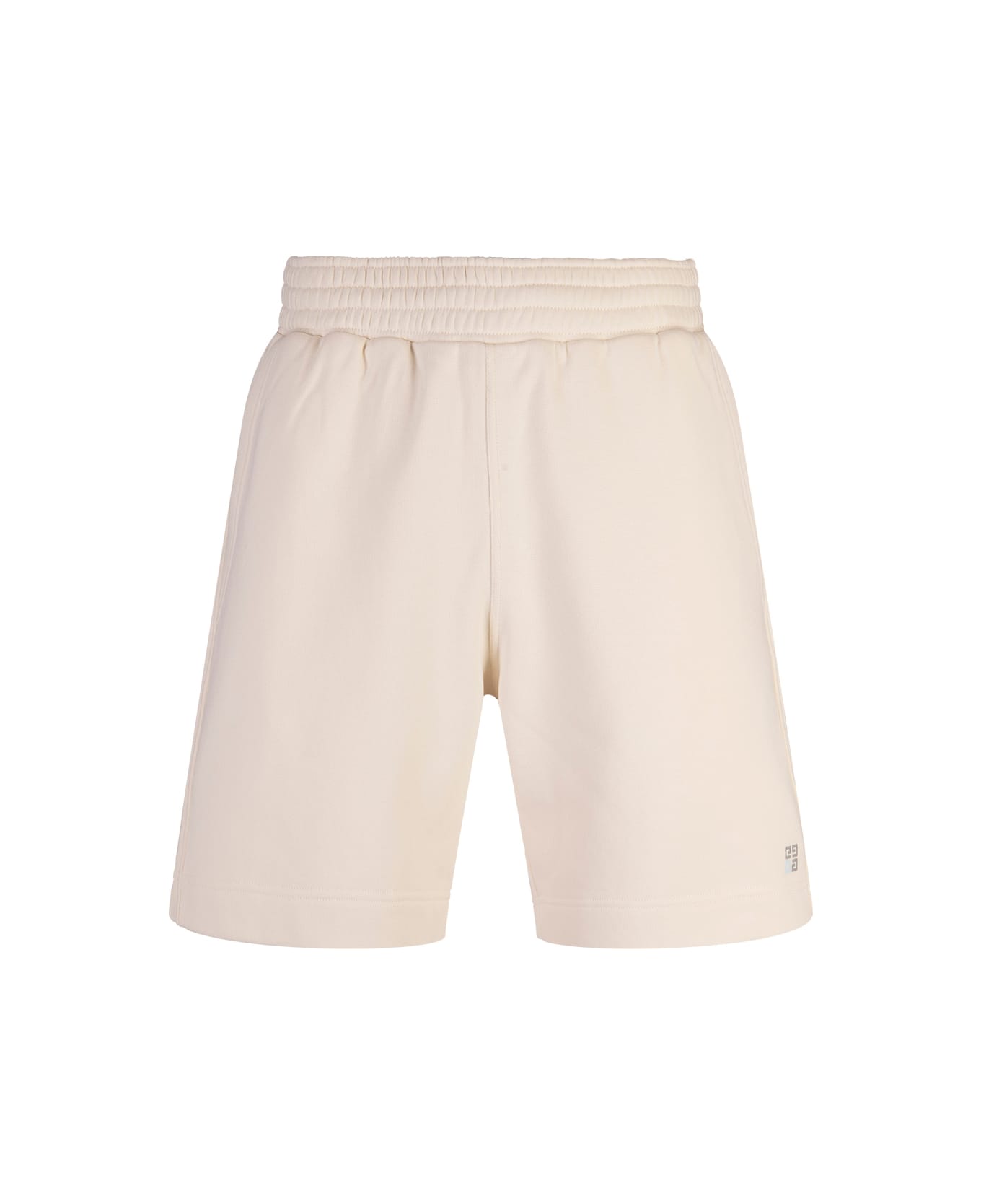 Givenchy Ivory Bermuda Shorts With Two-tone 4g Logo - White