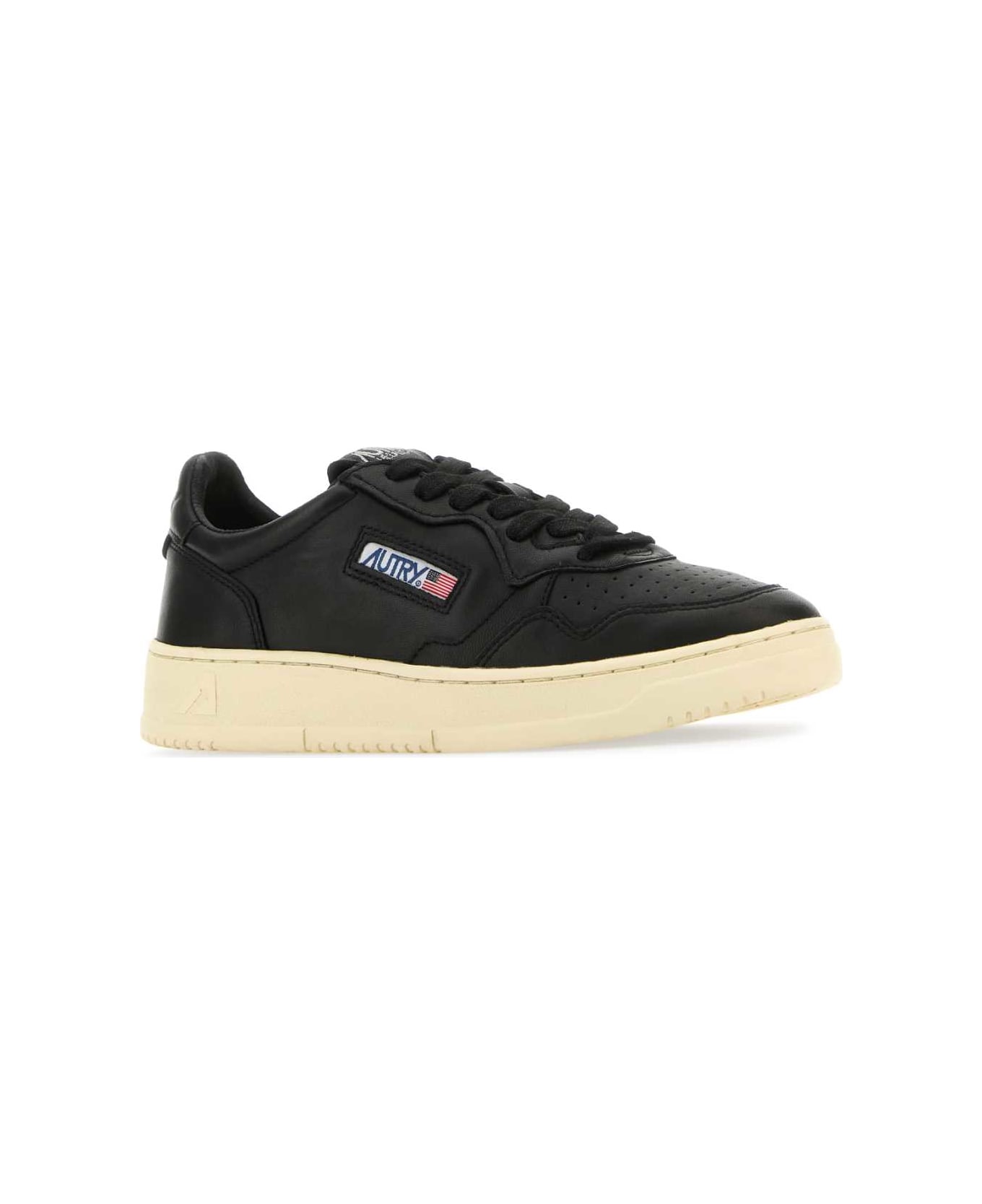 Autry Black Leather Medalist Sneakers - GG05