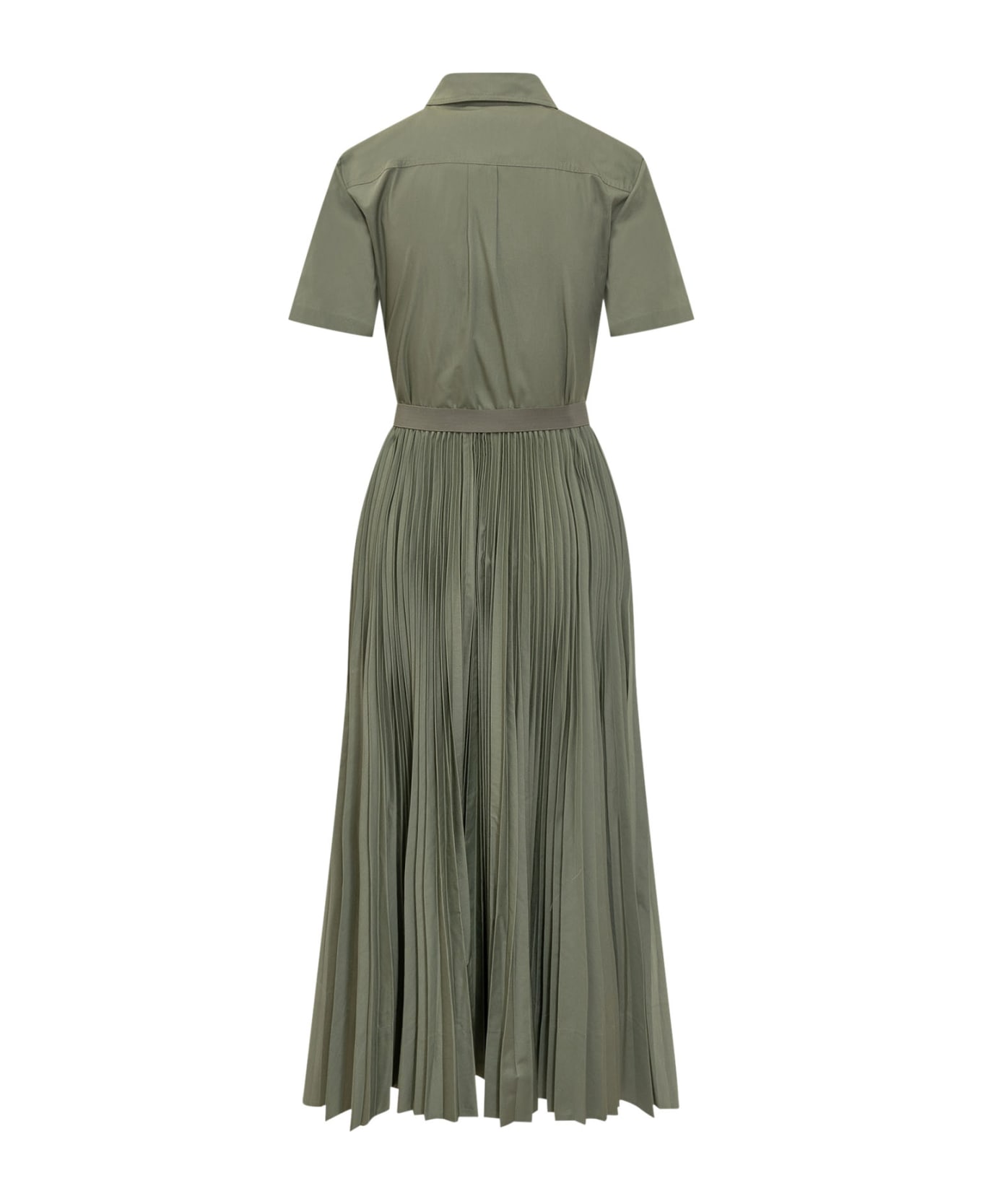 Tory Burch Chemisier Dress With Pleated Skirt - EUCALYPTUS ワンピース＆ドレス