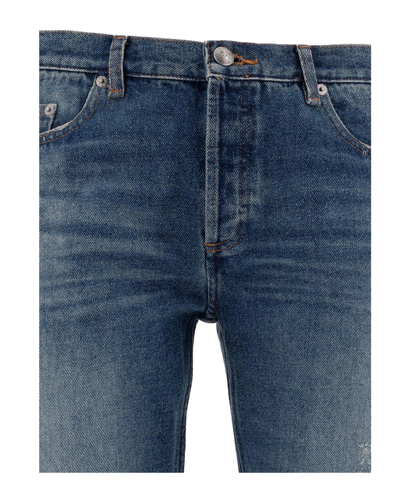 A.P.C. Straight Leg Distressed Jeans - DENIM