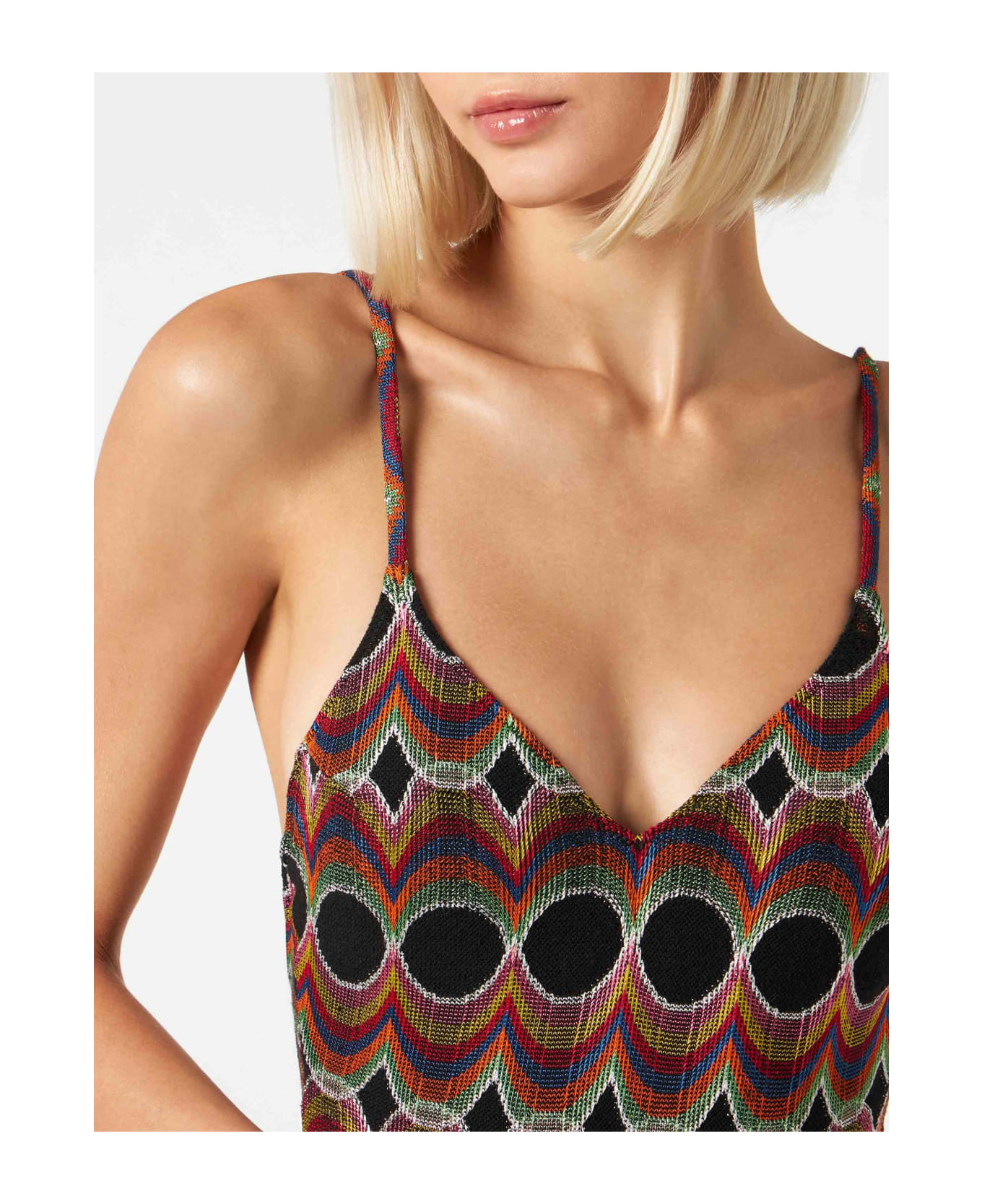 MC2 Saint Barth Woman One Piece Swimsuit With Pattern - BROWN