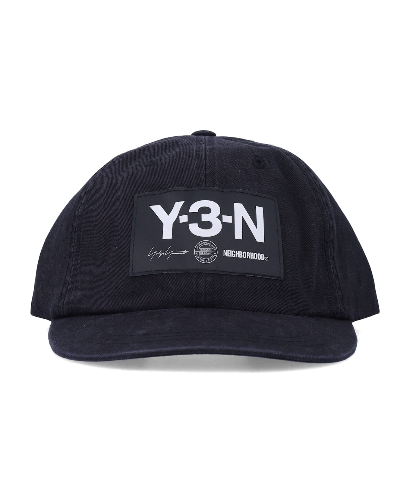 Y-3 N Flat Brim Cotton Cap - BLACK