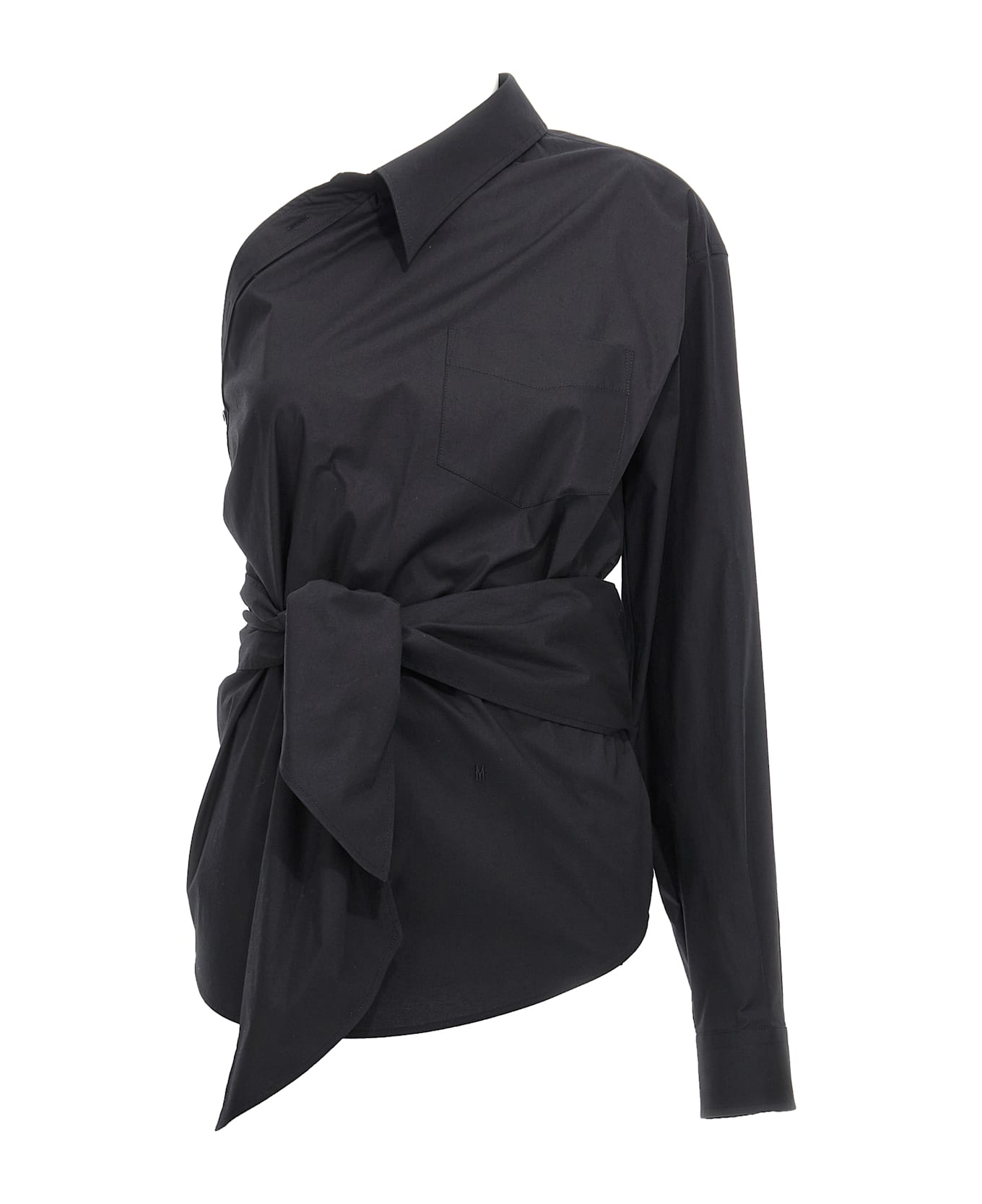 Moschino One-shoulder Shirt - Black