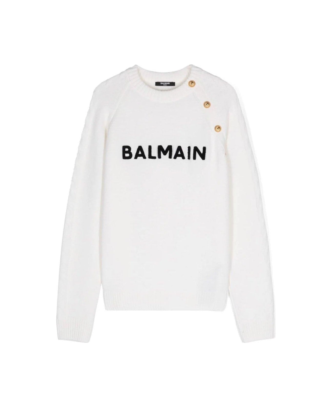 Balmain Logo-embroidered Crewneck Jumper