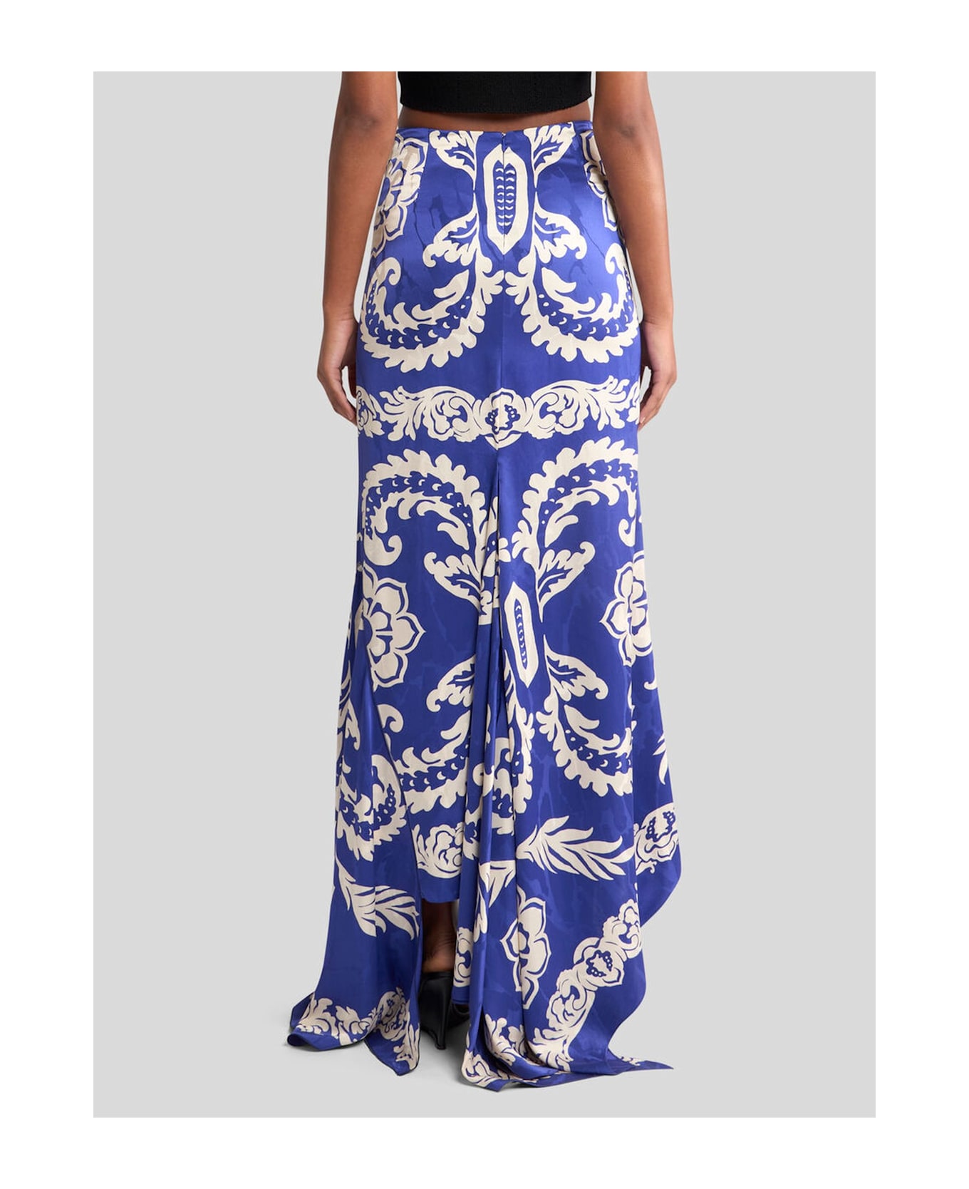 Etro Asymmetrical Long Skirt - Blue