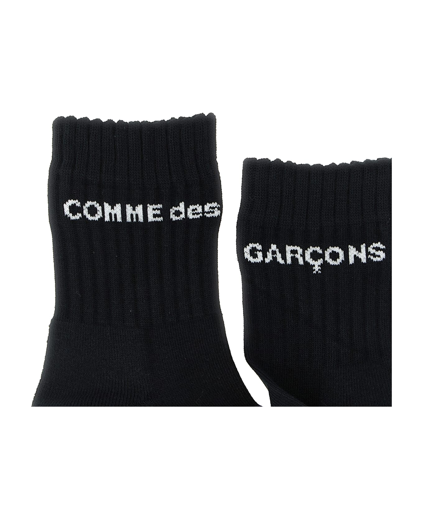 Comme Des Garçons Homme Plus Logo Socks - White/Black