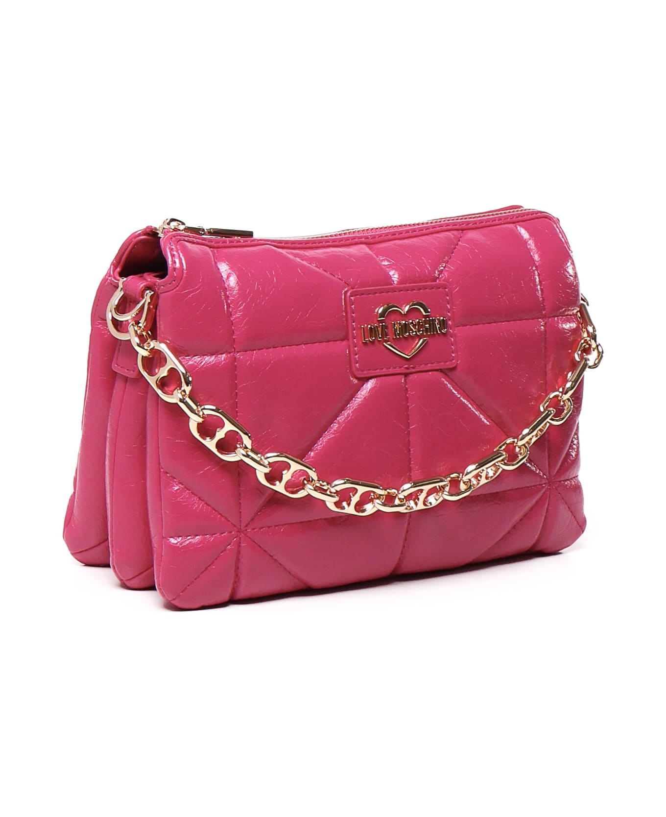 Love Moschino Geometric Shoulder Bag - Magenta