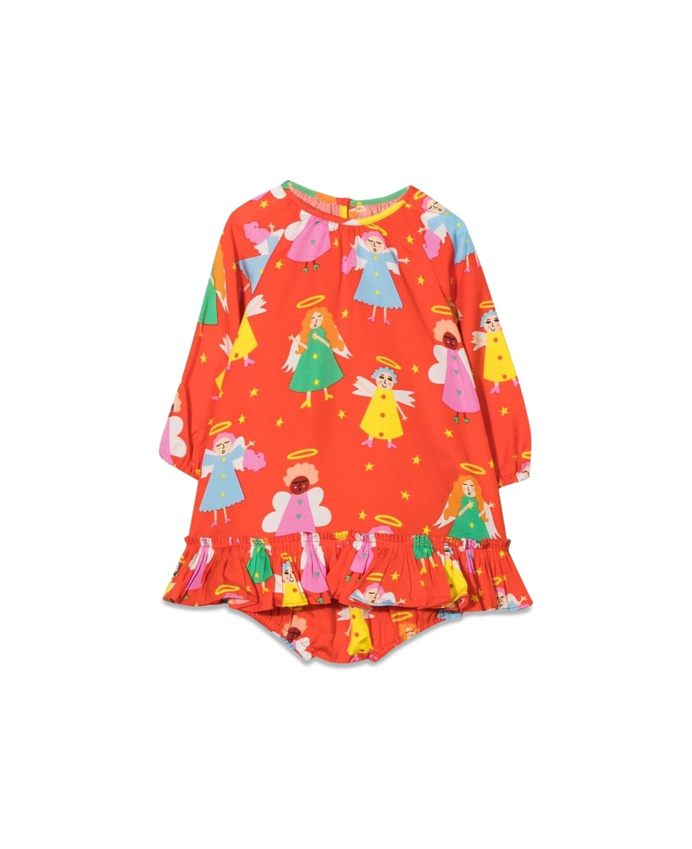 Stella McCartney Kids M/l Dress With Little Angels Coulottes - MULTICOLOUR ワンピース＆ドレス