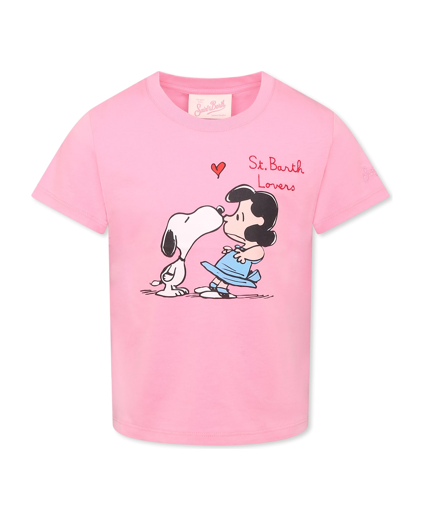 MC2 Saint Barth Pink T-shirt For Girl With Snoopy - Pink