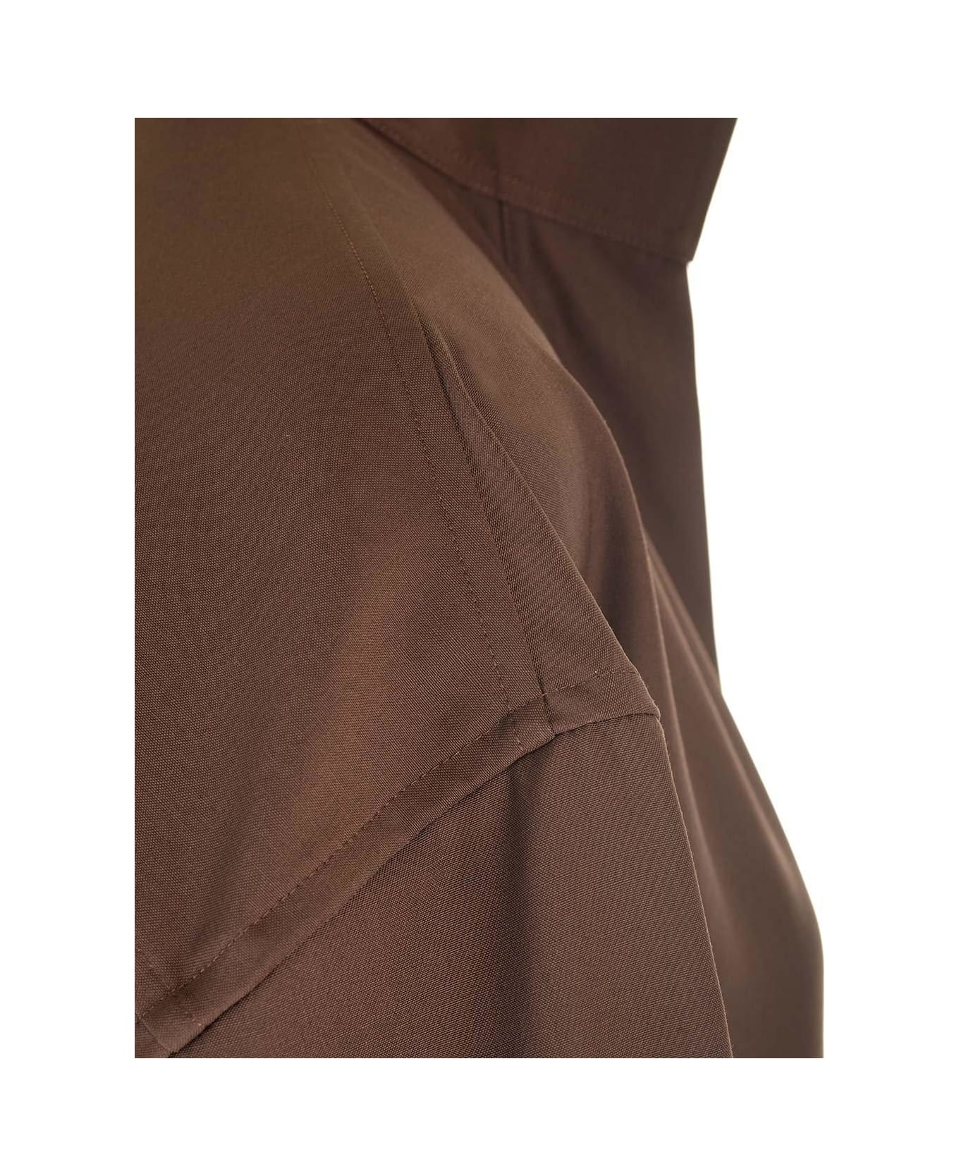 Ferragamo V-neck Shirt Dress - Dark コート