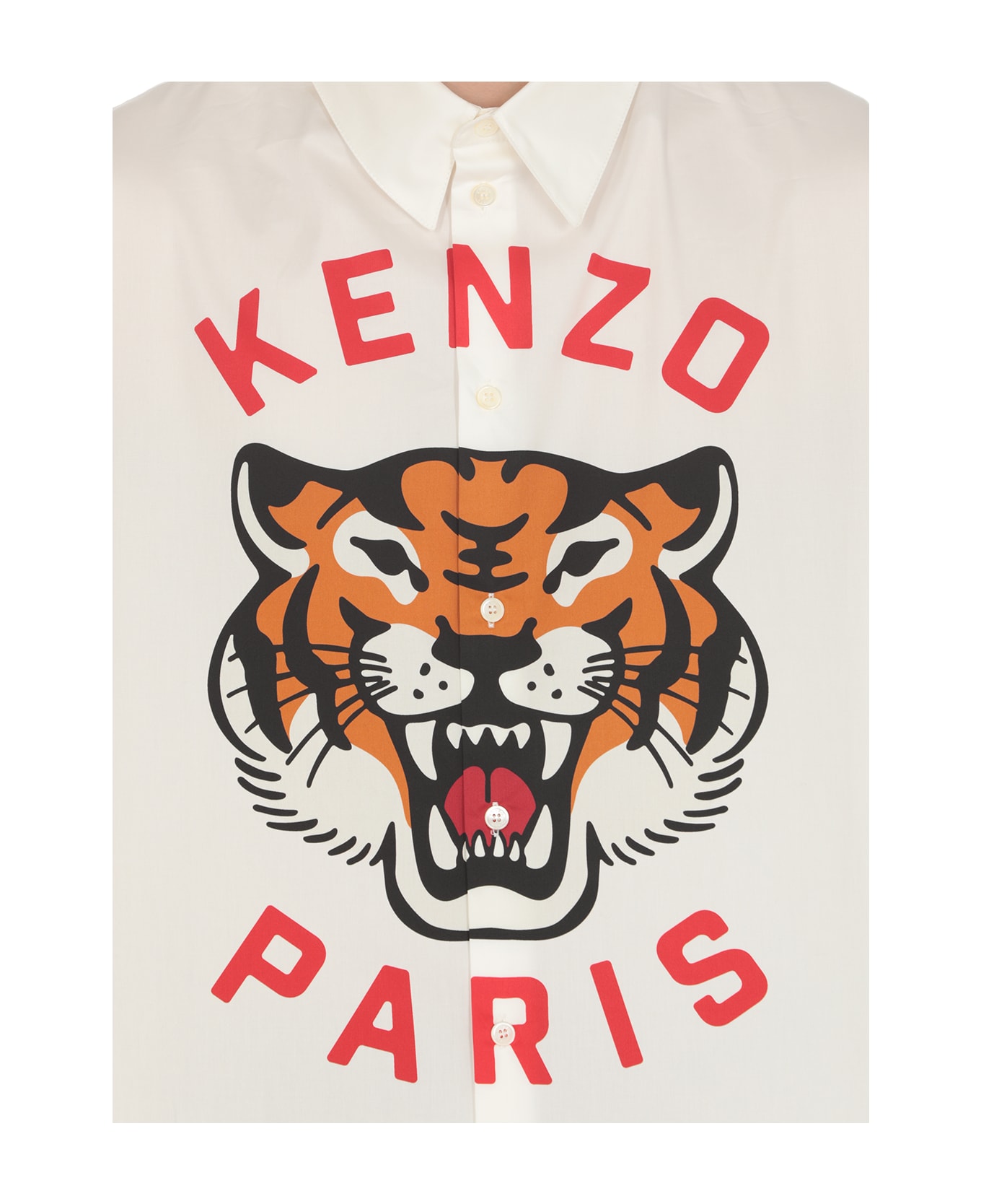 Kenzo Lucky Tiger Shirt - White