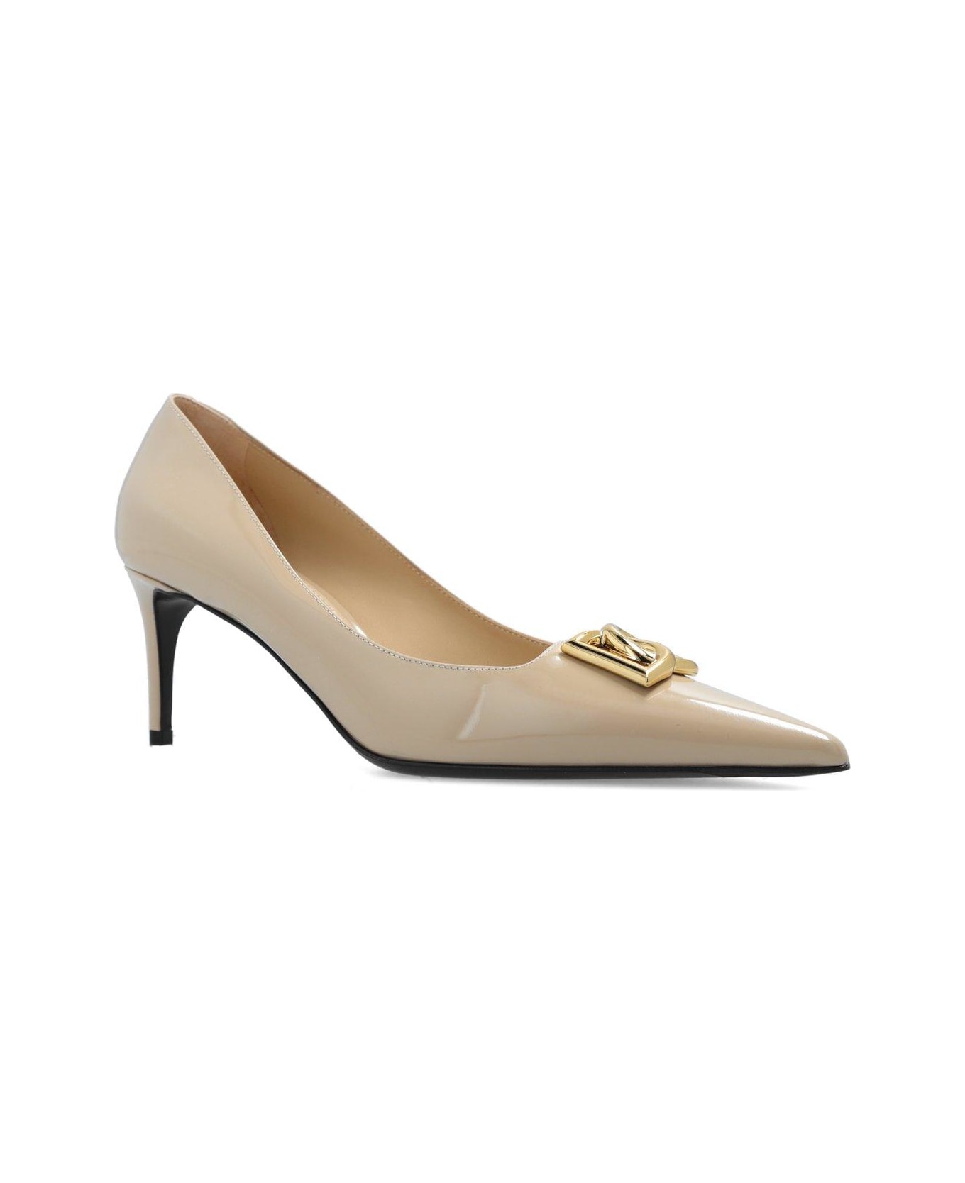 Dolce & Gabbana Dg Plaque Pointed Toe Pumps ハイヒール