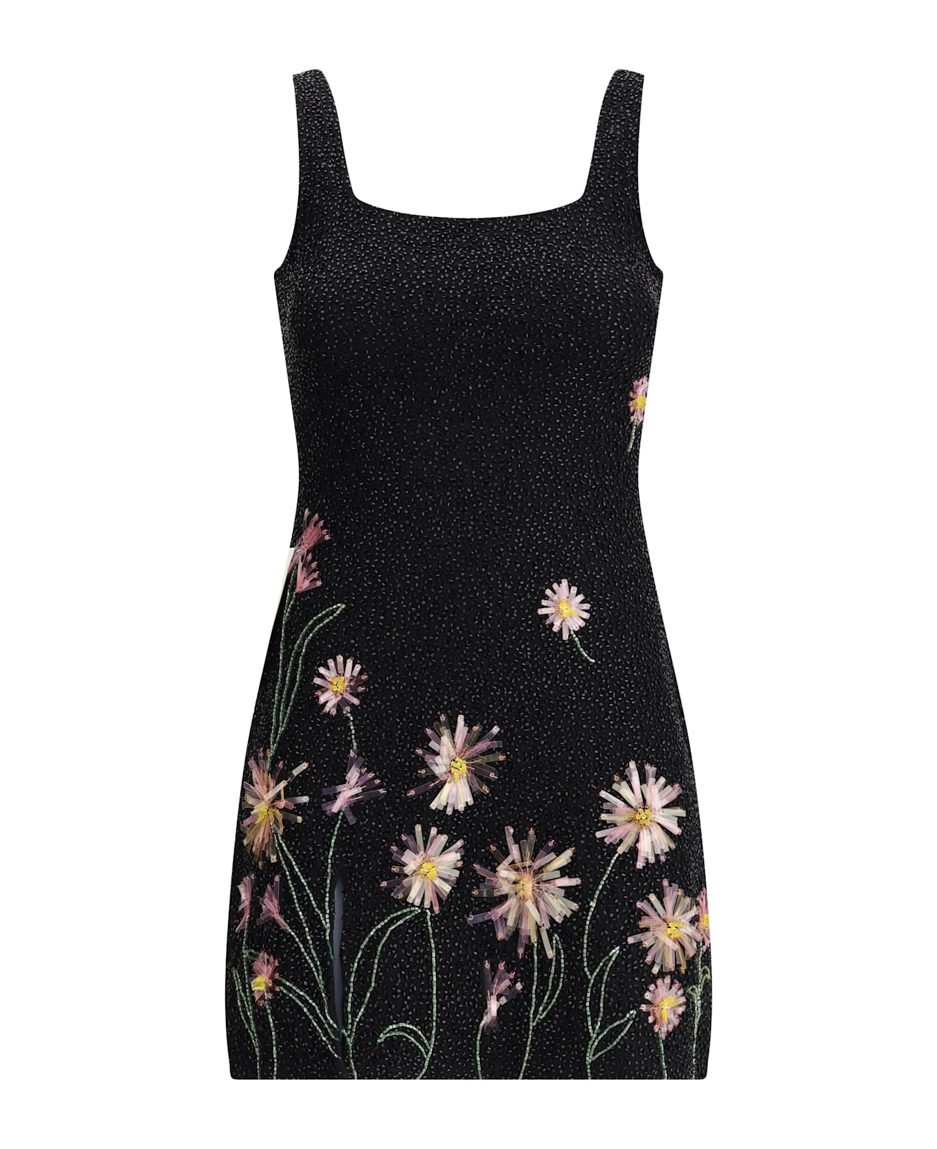 STAUD Le Sable Sequin-embellished Floral Mini Dress