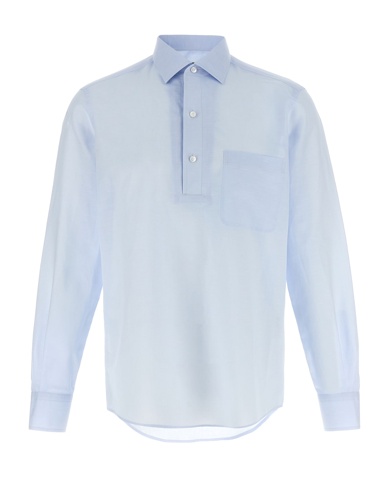 Zegna 3 Buttons Shirt - Light Blue