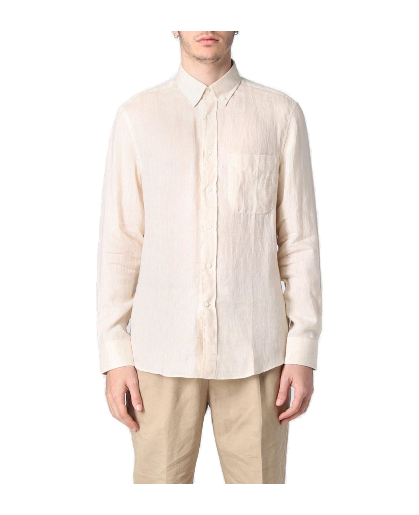 Brunello Cucinelli Buttoned Long-sleeved Shirt - Sand