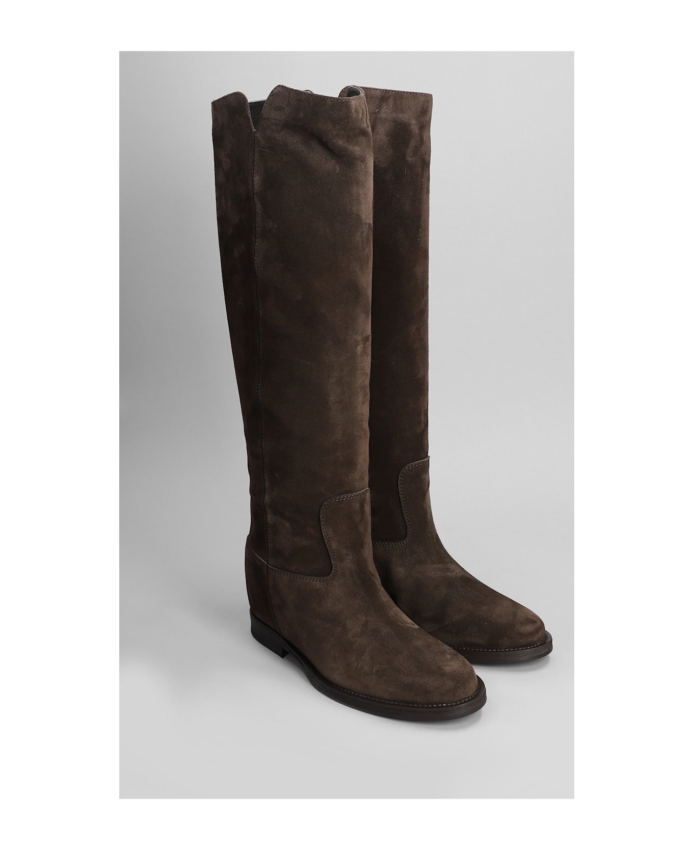 Via Roma 15 In Dark Brown Suede - dark brown