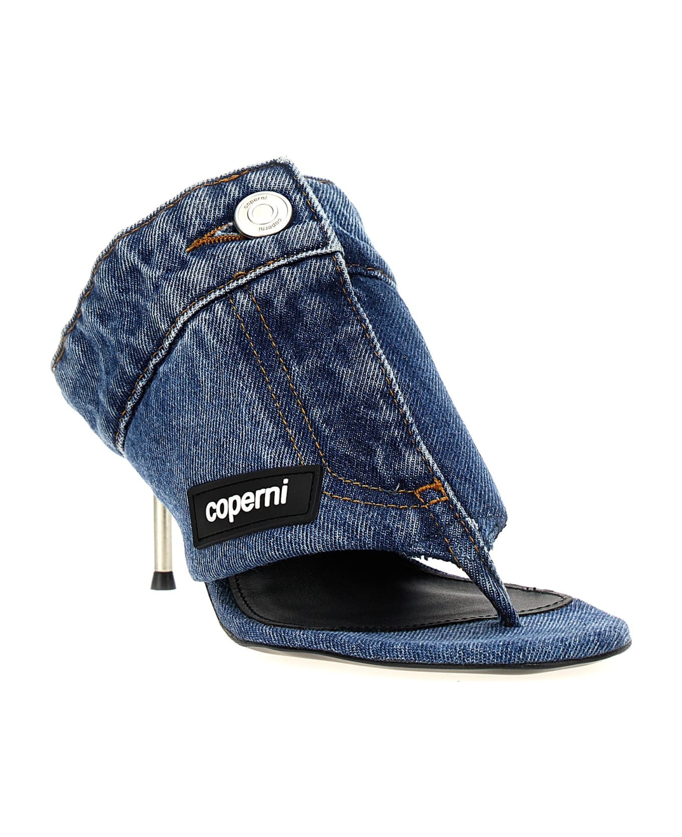 Coperni 'denim Open Thong' Sandals - Light Blue