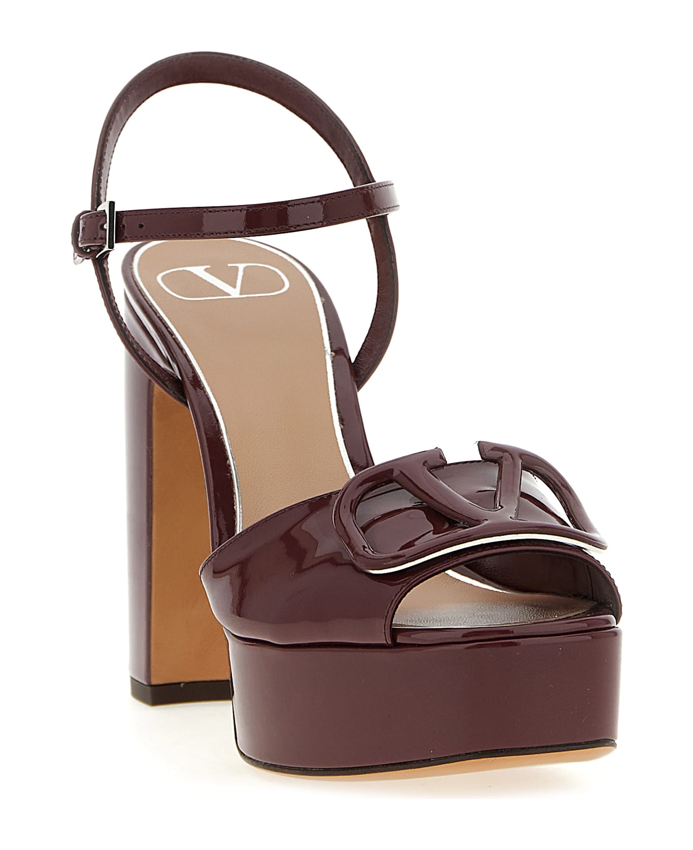 Valentino Garavani Vlogo Signature Sandals - Bordeaux