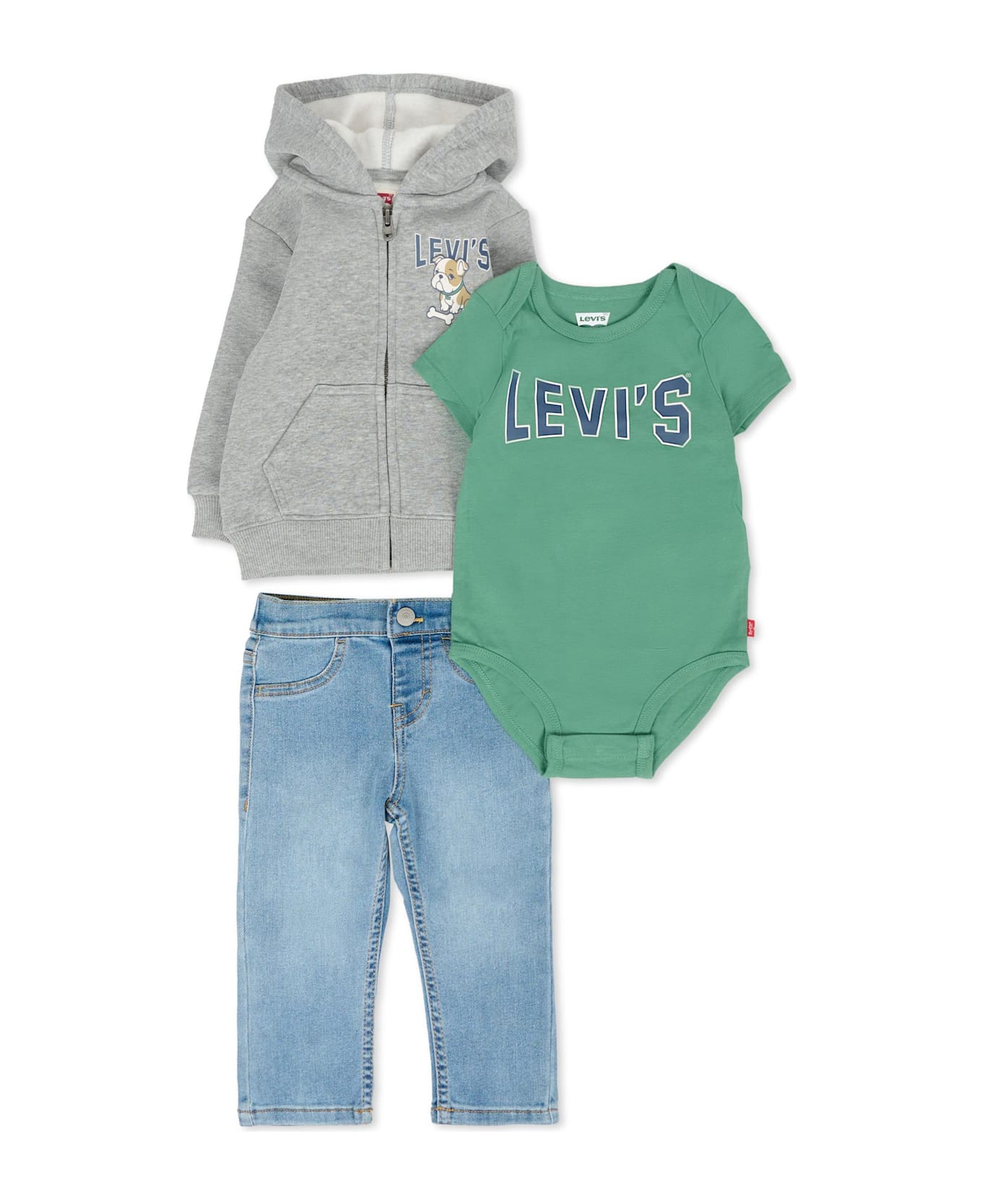 Levi's Green Suit For Baby Boy With Logo - Green