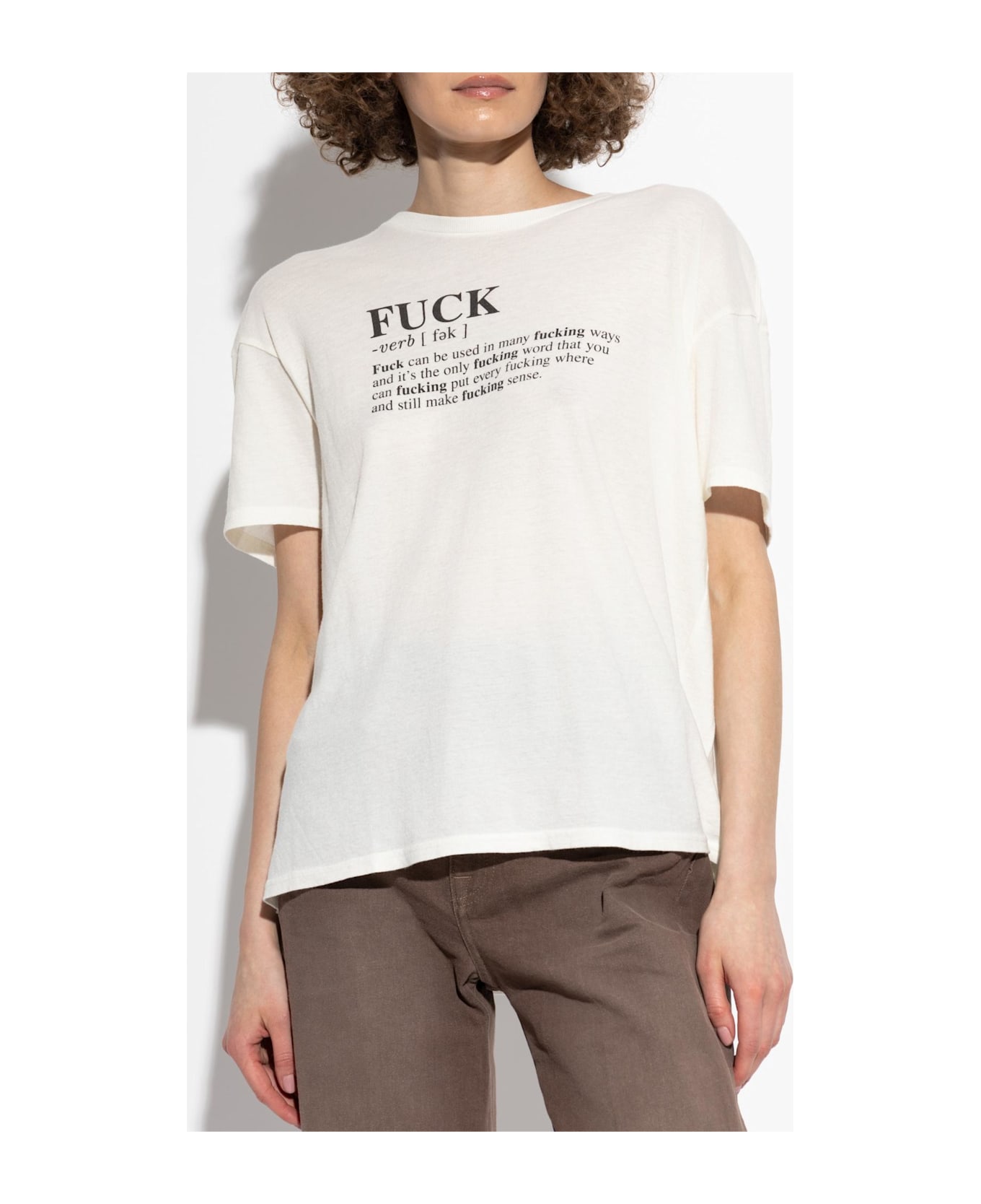 R13 T-shirt With Print - B Ecru
