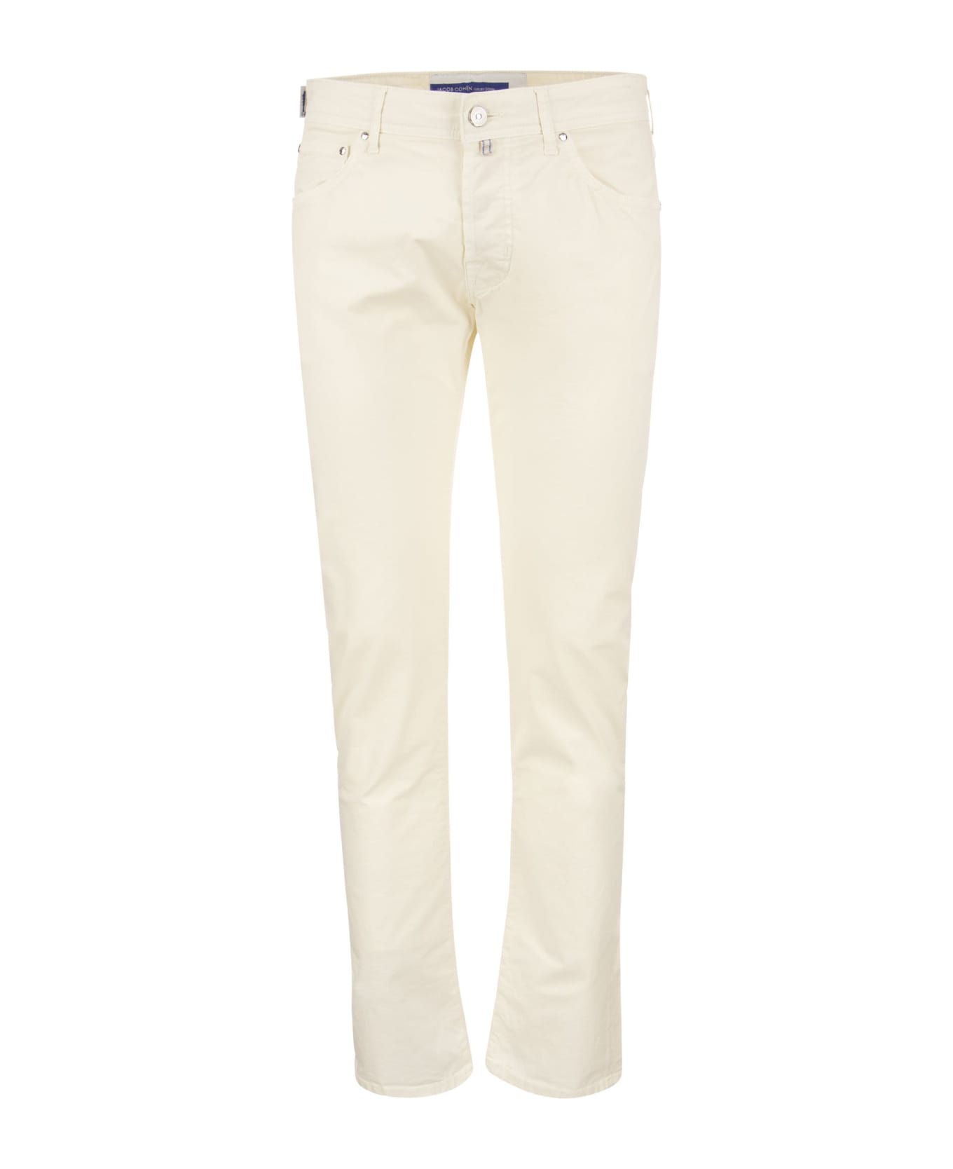 Jacob Cohen Five-pocket Jeans Trousers - Cream ボトムス
