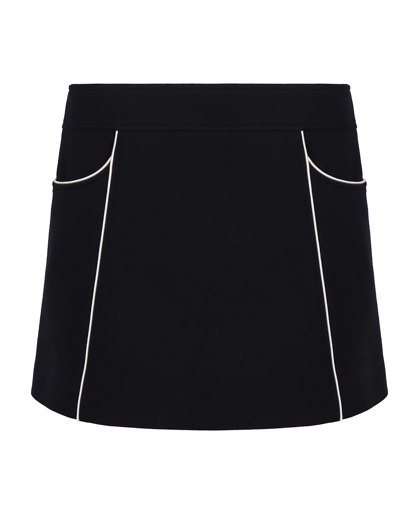 Celine Wool Mini Skirt - blue