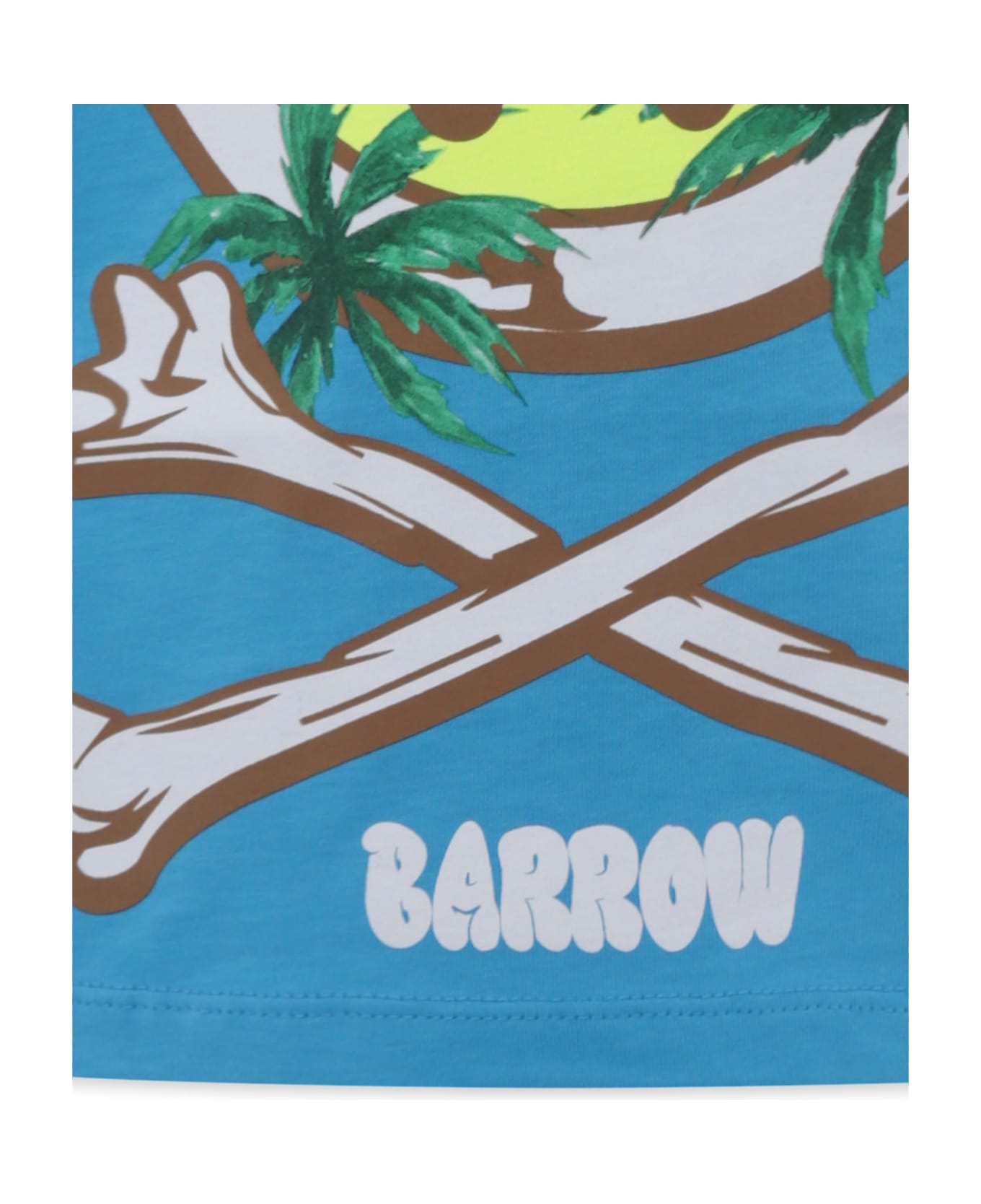 Barrow Light Blue T-shirt For Kids With Smiley - Light Blue