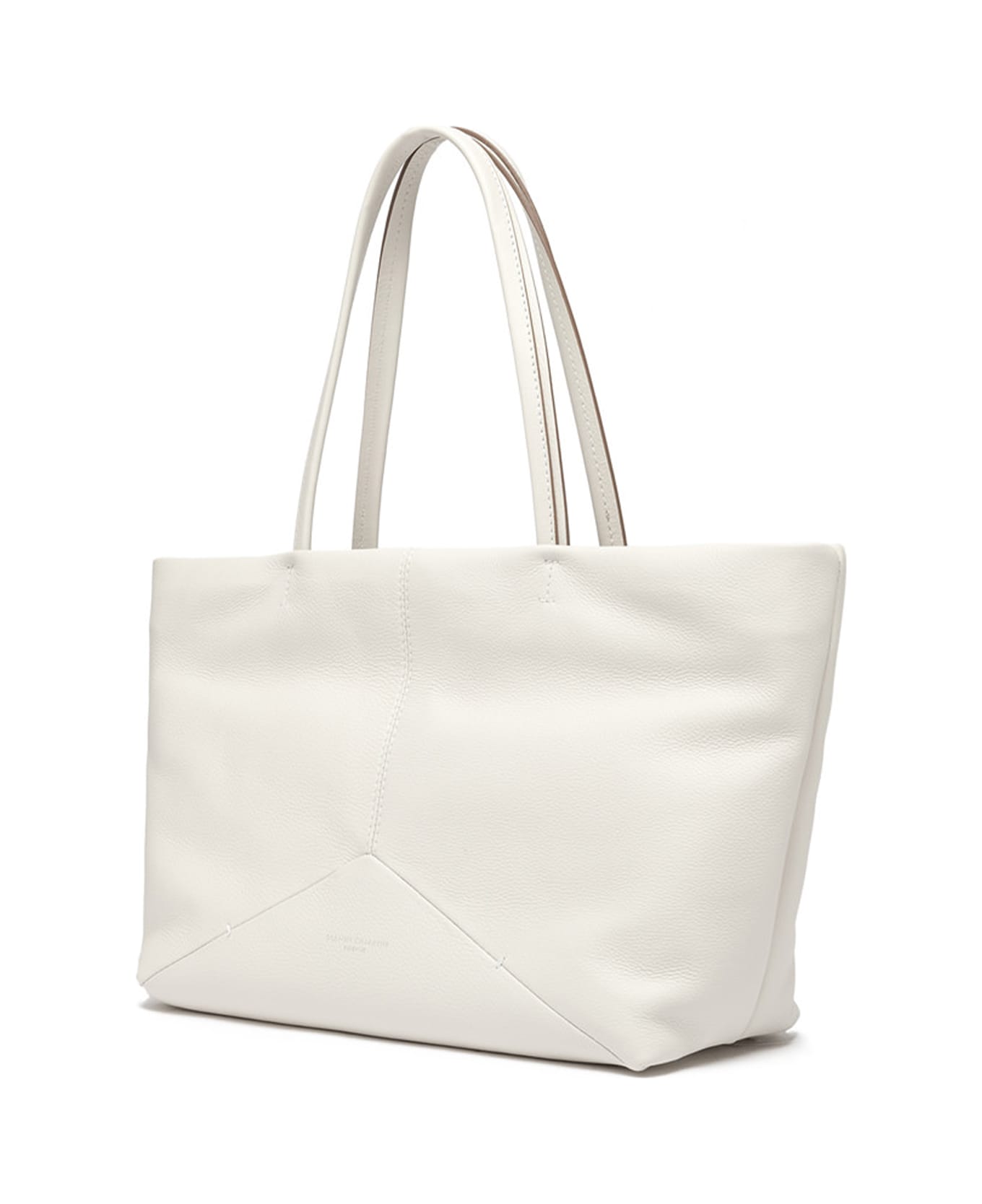 Gianni Chiarini White Amber Shopping Bag In Matt Leather - MARBLE