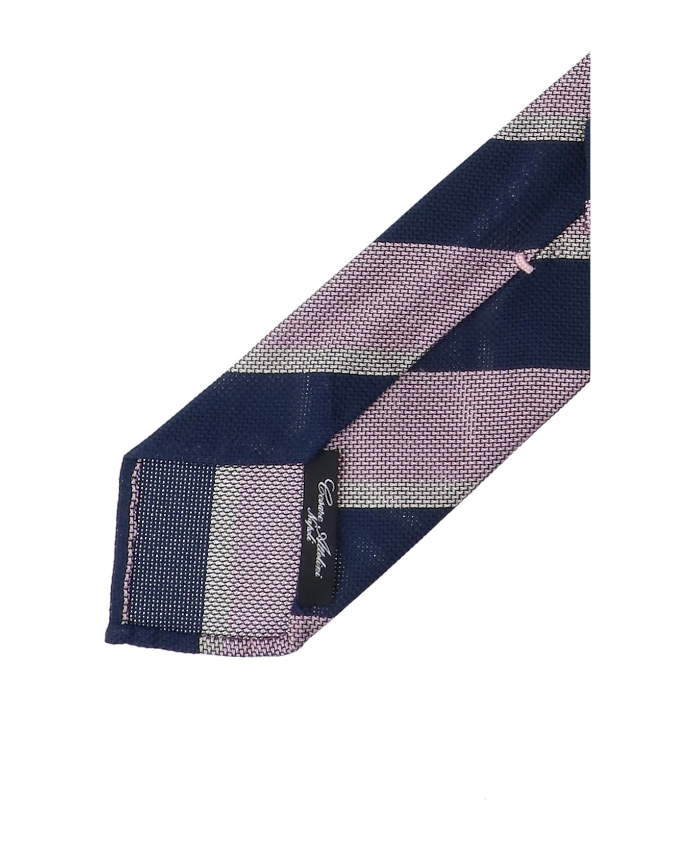 Cesare Attolini Striped Silk Tie - Pink