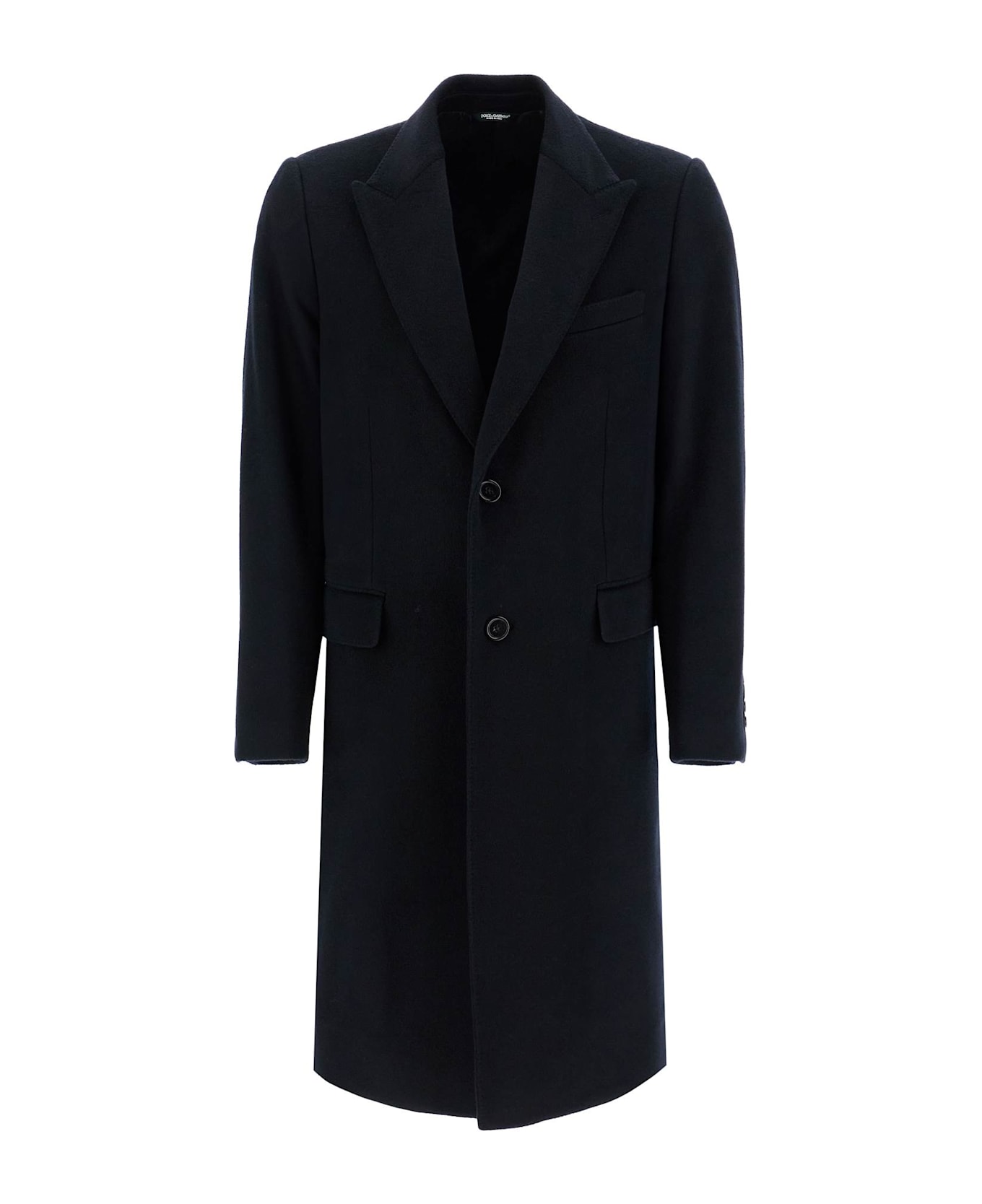 Dolce & Gabbana Single-breasted Coat - BLU SCURISSIMO 1 (Blue) コート