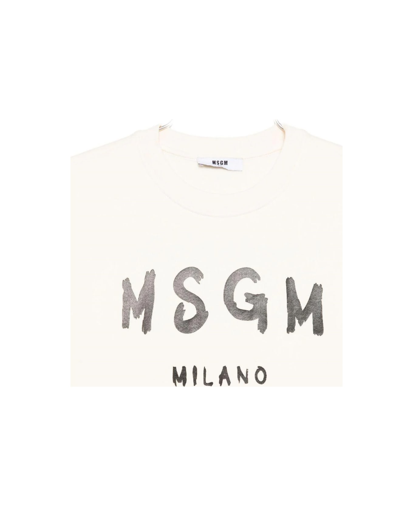 MSGM Sweatshirt With Logo - BEIGE