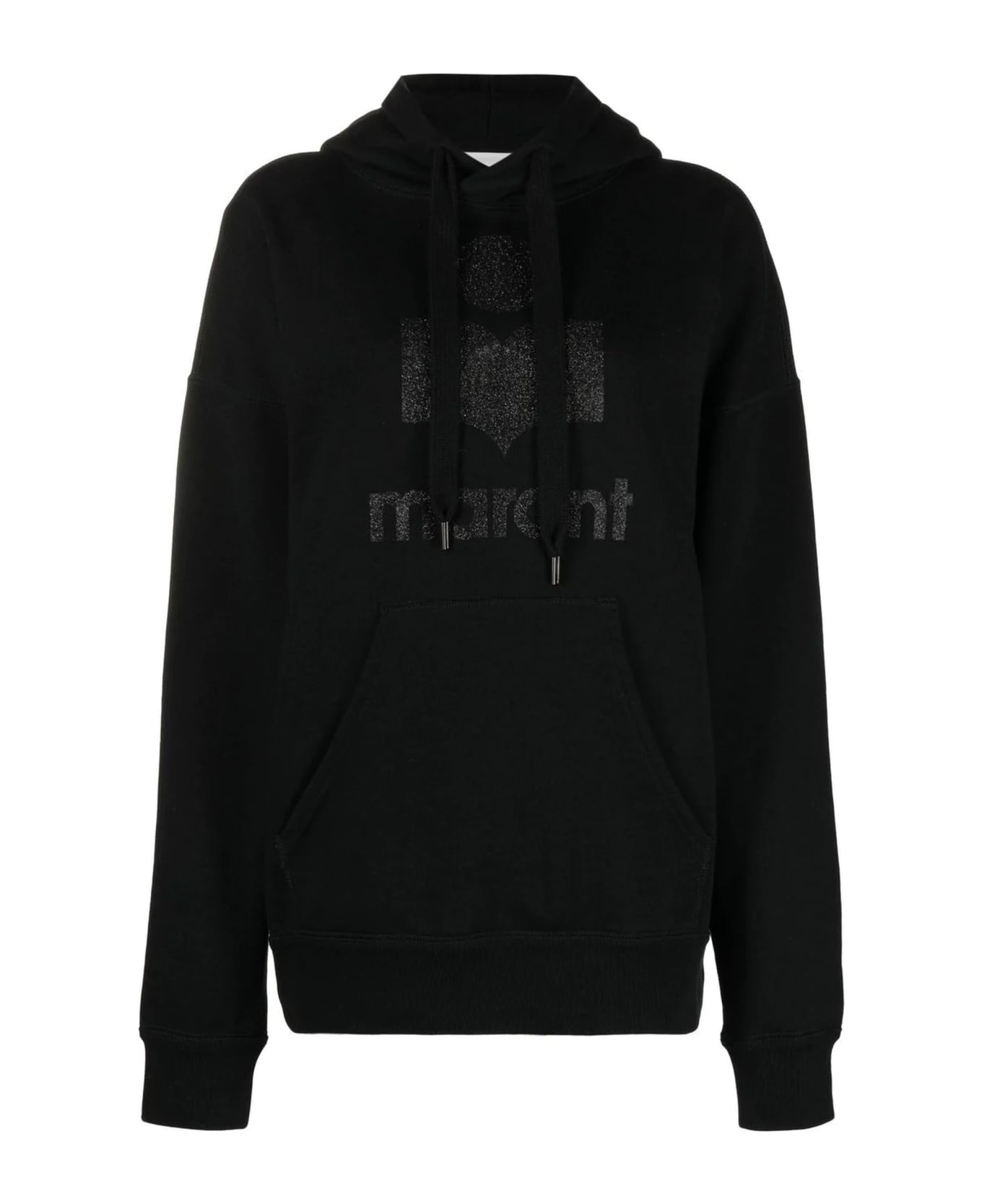Marant Étoile Mansel Sweatshirt With Glitter Logo - Black フリース