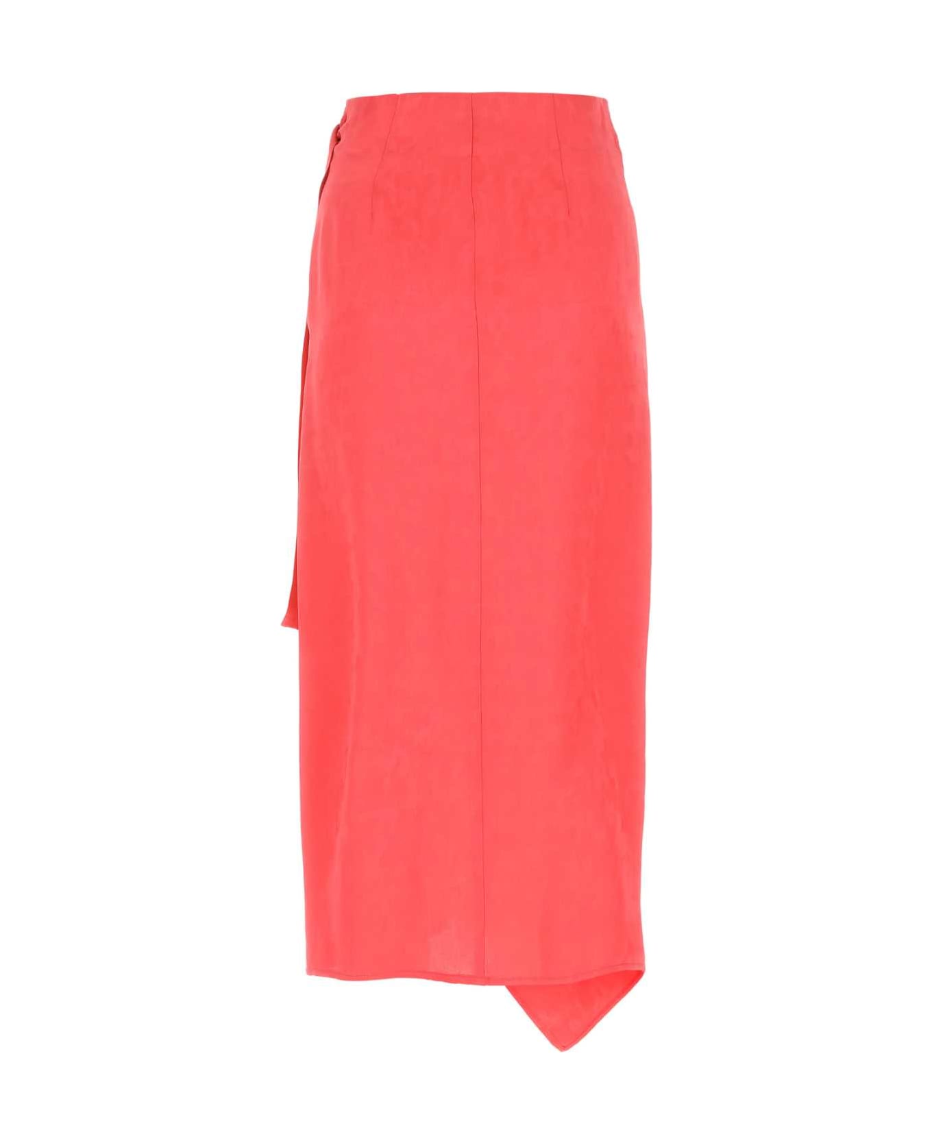 MSGM Coral Satin Skirt - 13 スカート