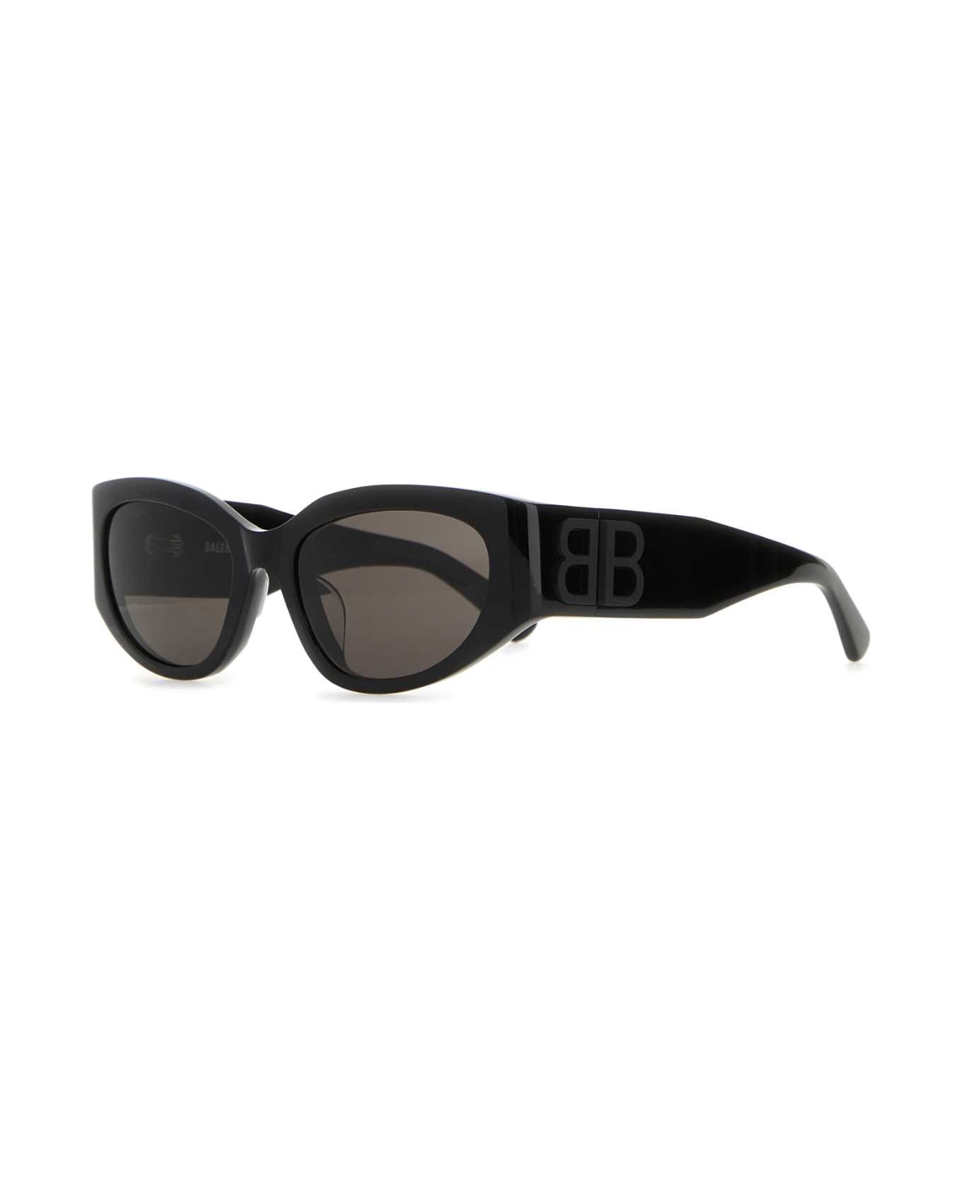Balenciaga Black Acetate Sunglasses - BLACKBLACKLOGO
