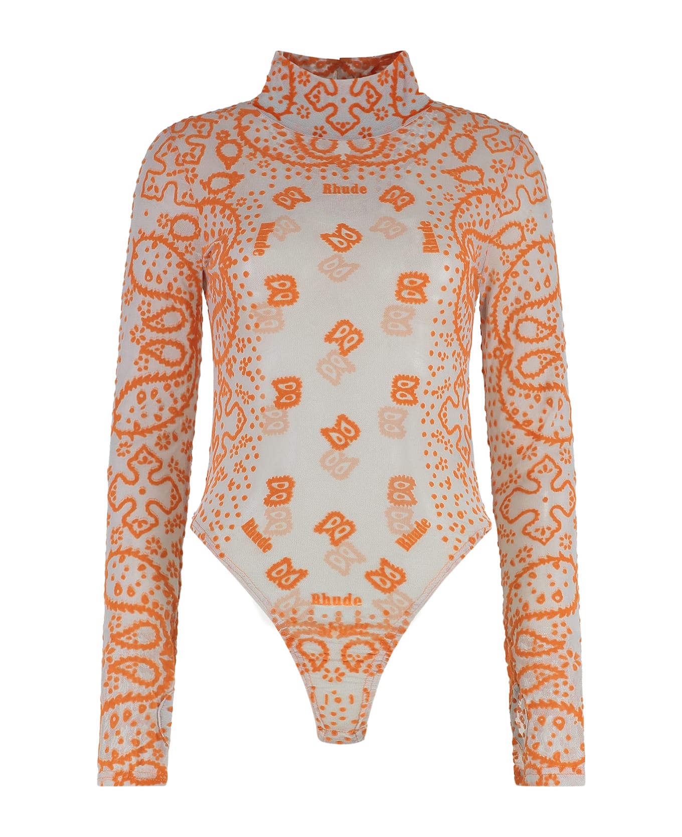 Rhude Tulle Bodysuit - grey