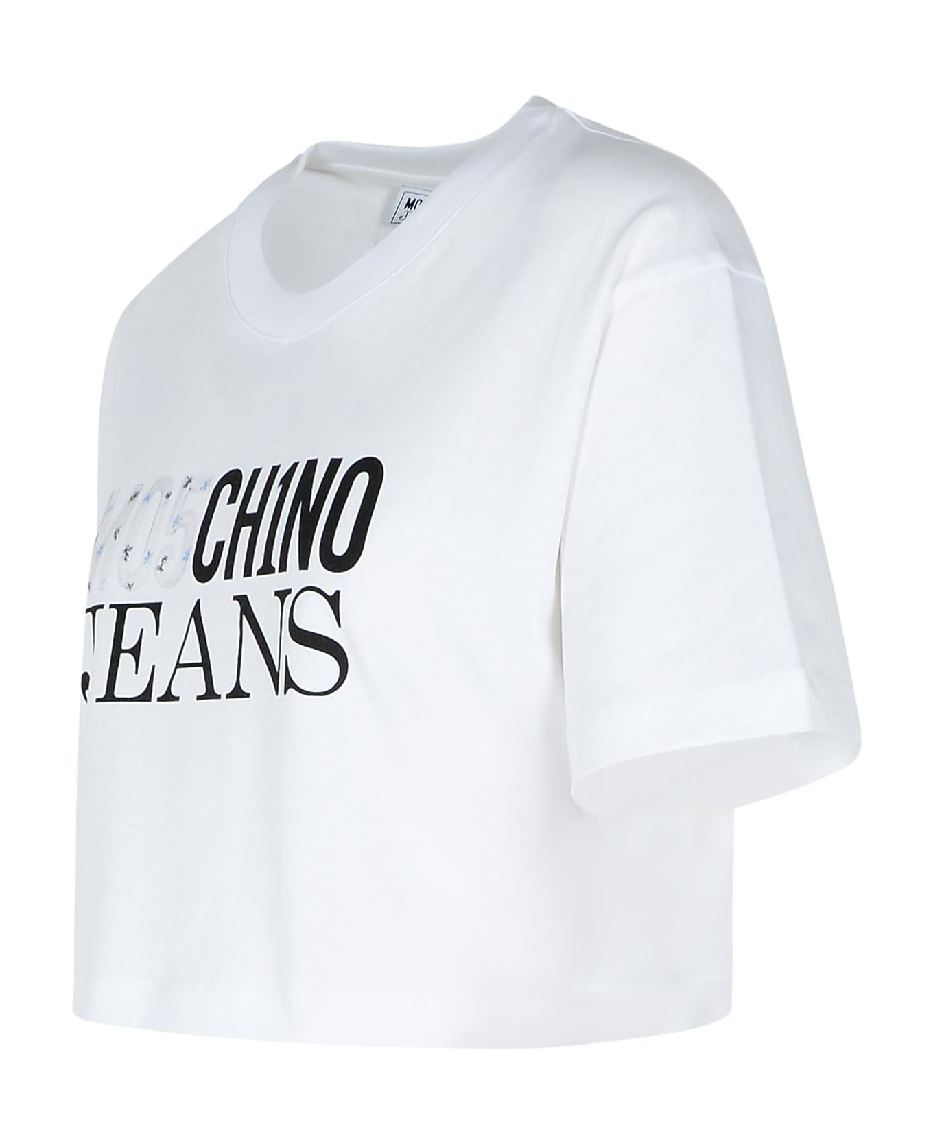 M05CH1N0 Jeans White Cotton T-shirt - WHITE