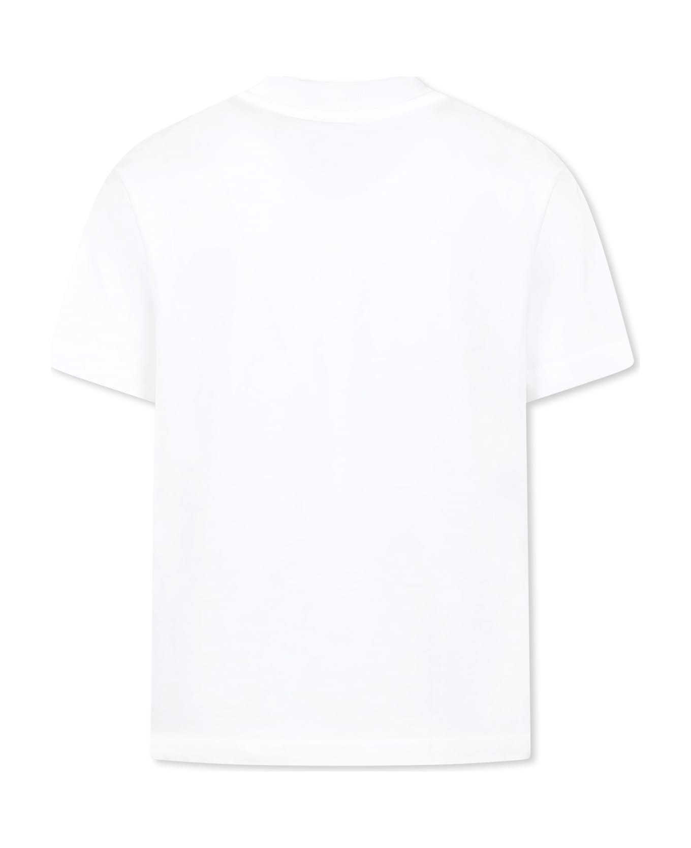 Dsquared2 White T-shirt For Boy With Black Logo - White