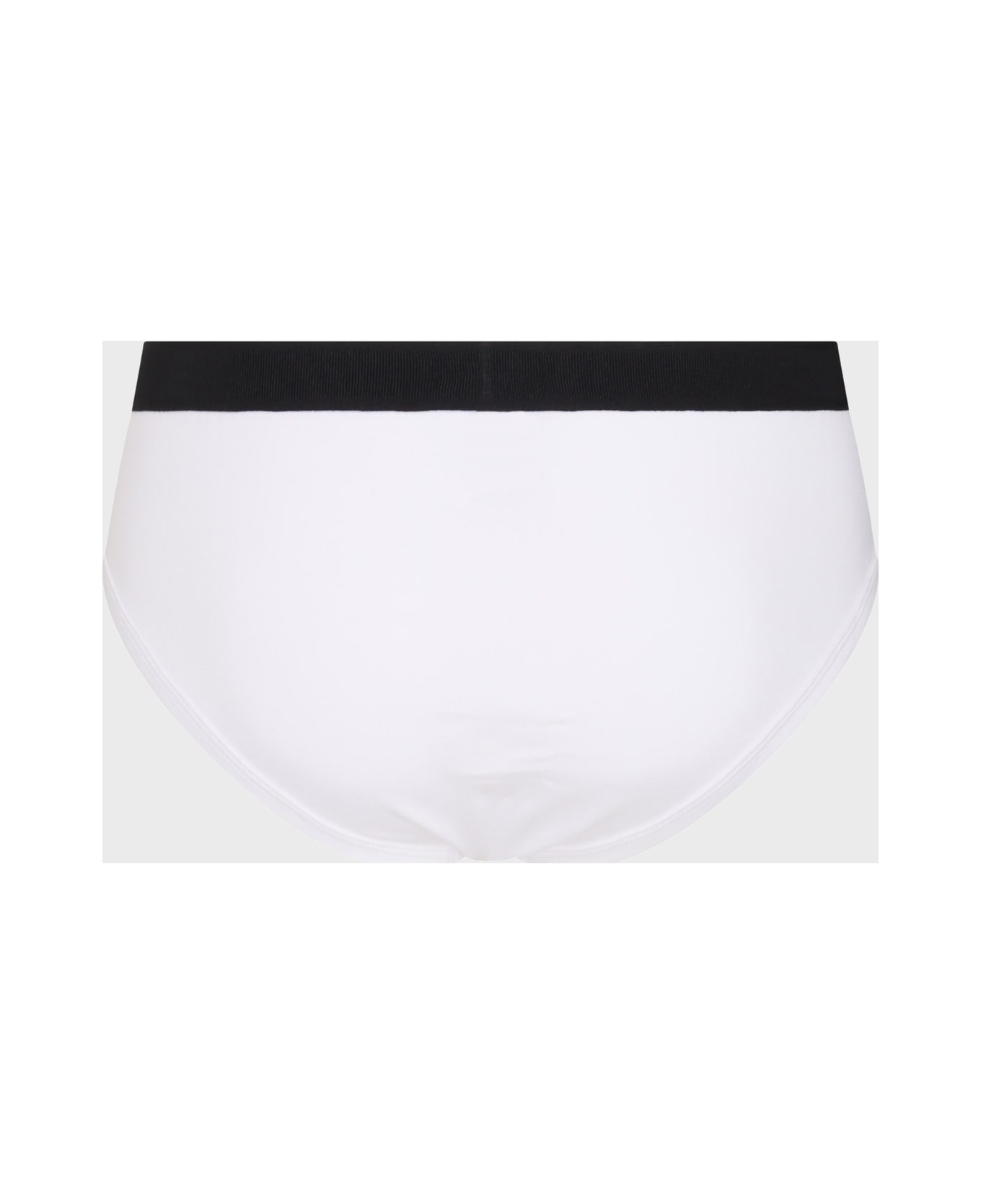 Tom Ford Grey And White Cotton Logo Two Pack Briefs - White