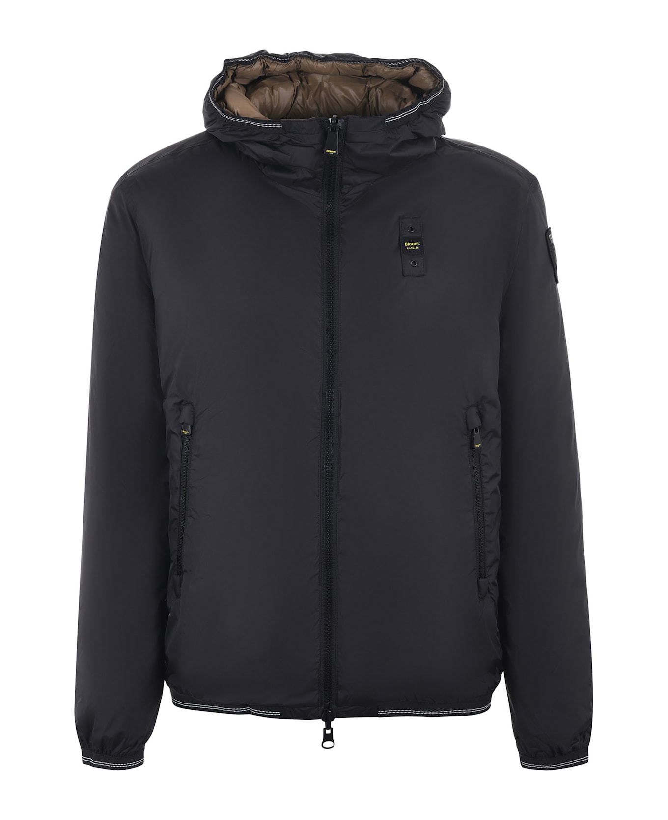 Blauer Reversible Nylon Jacket - Nero/nocciola