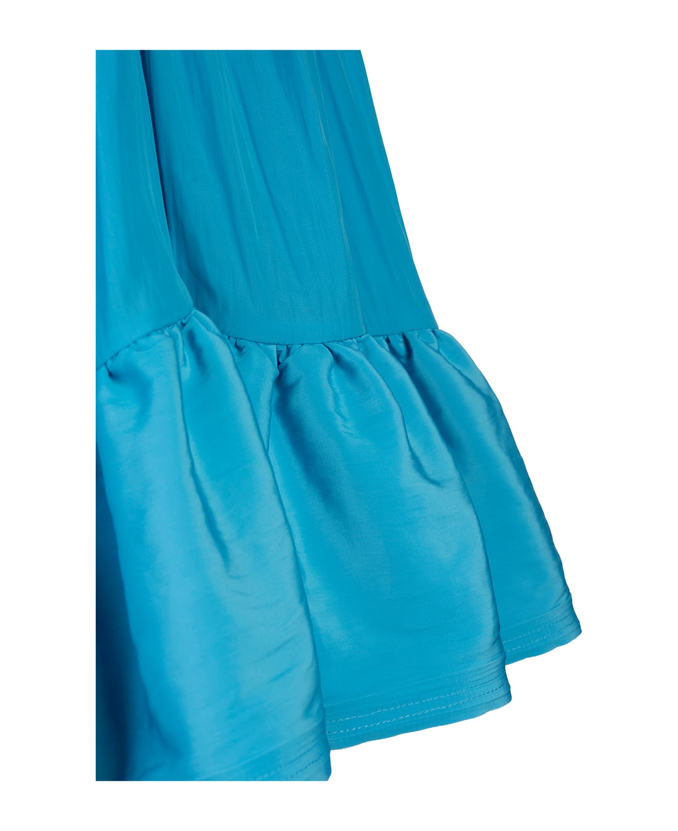 Lanvin Pool Short Dress With Ruffles - Clear Blue