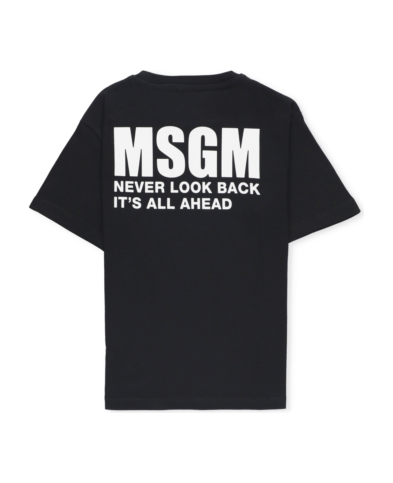 MSGM T-shirt With Logo - Black Tシャツ＆ポロシャツ